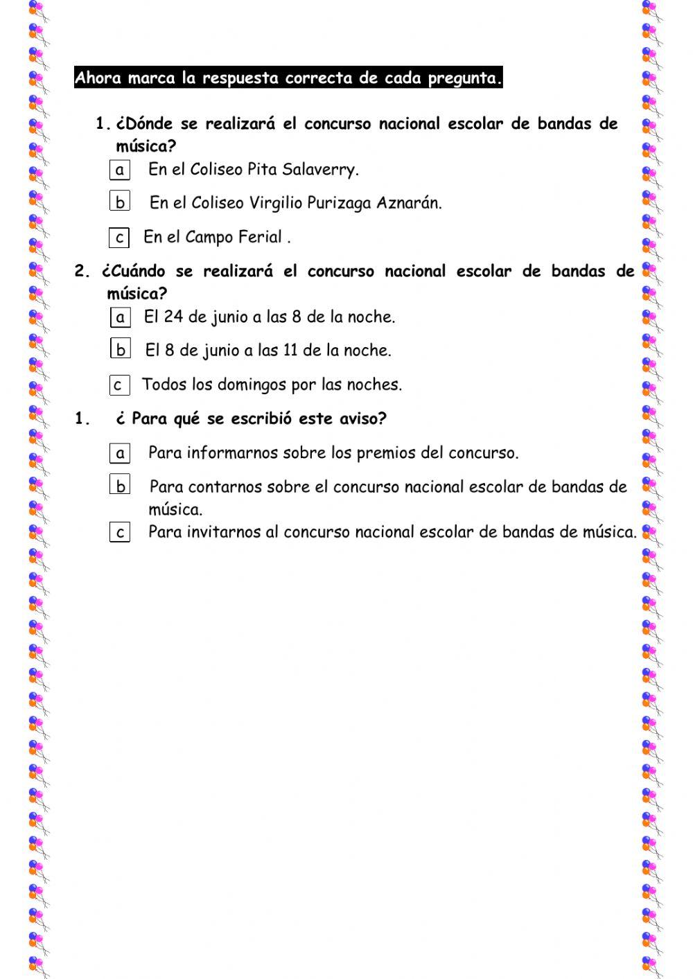 Comprensión de afiches