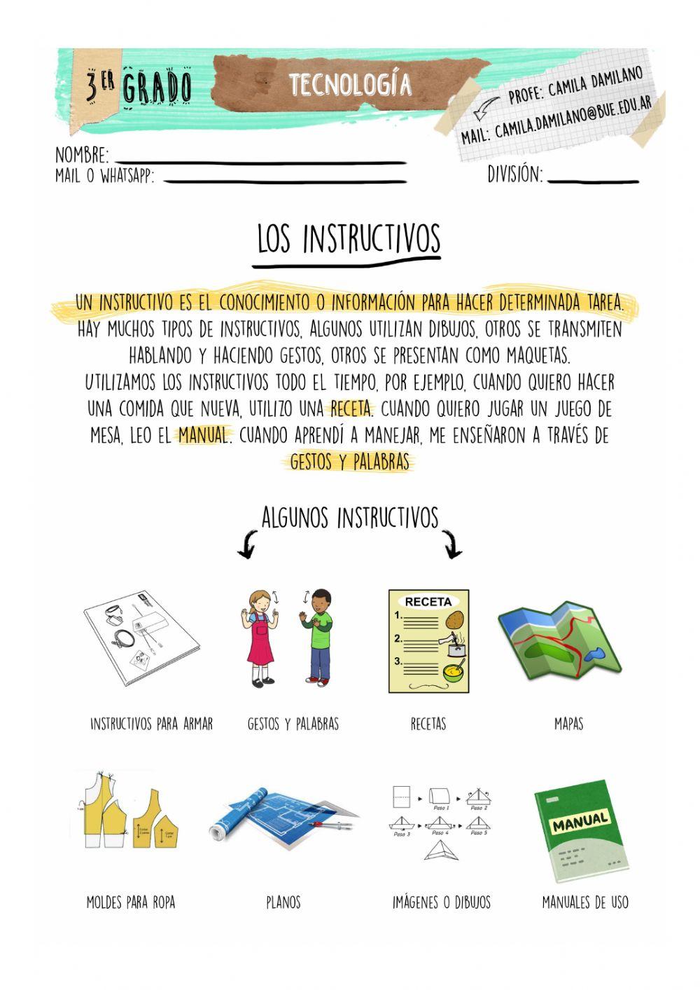 3ero - Tecnología - Los instructivos