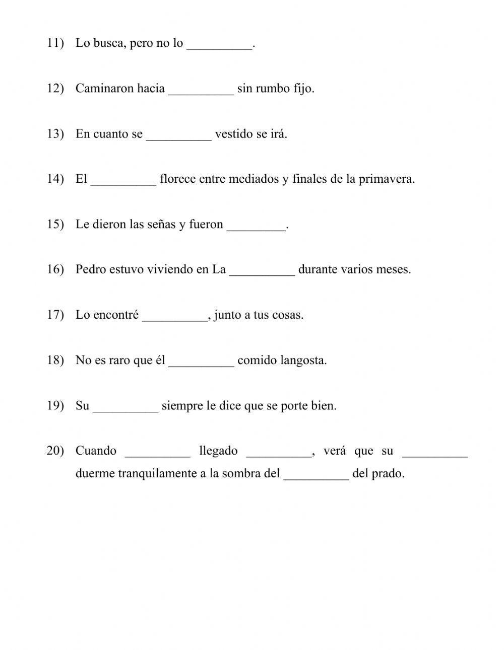 9° - Allá - haya - halla - allá