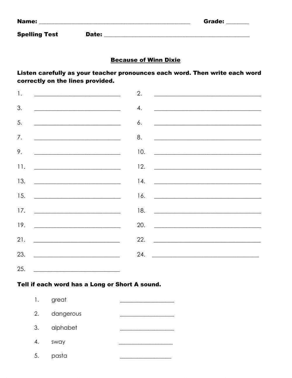 Because of Winn Dixie