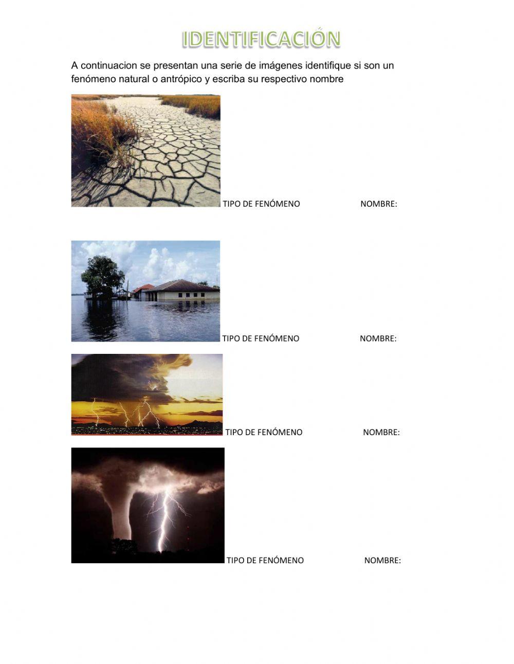 Amenazas naturales y antrópicas