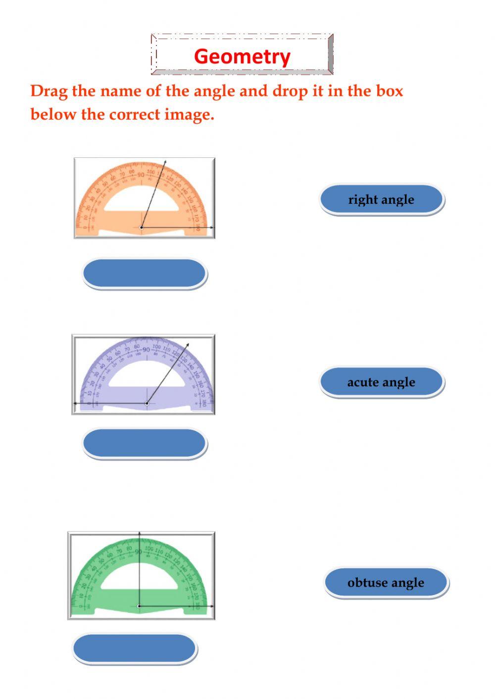Geometry online pdf worksheet | Live Worksheets