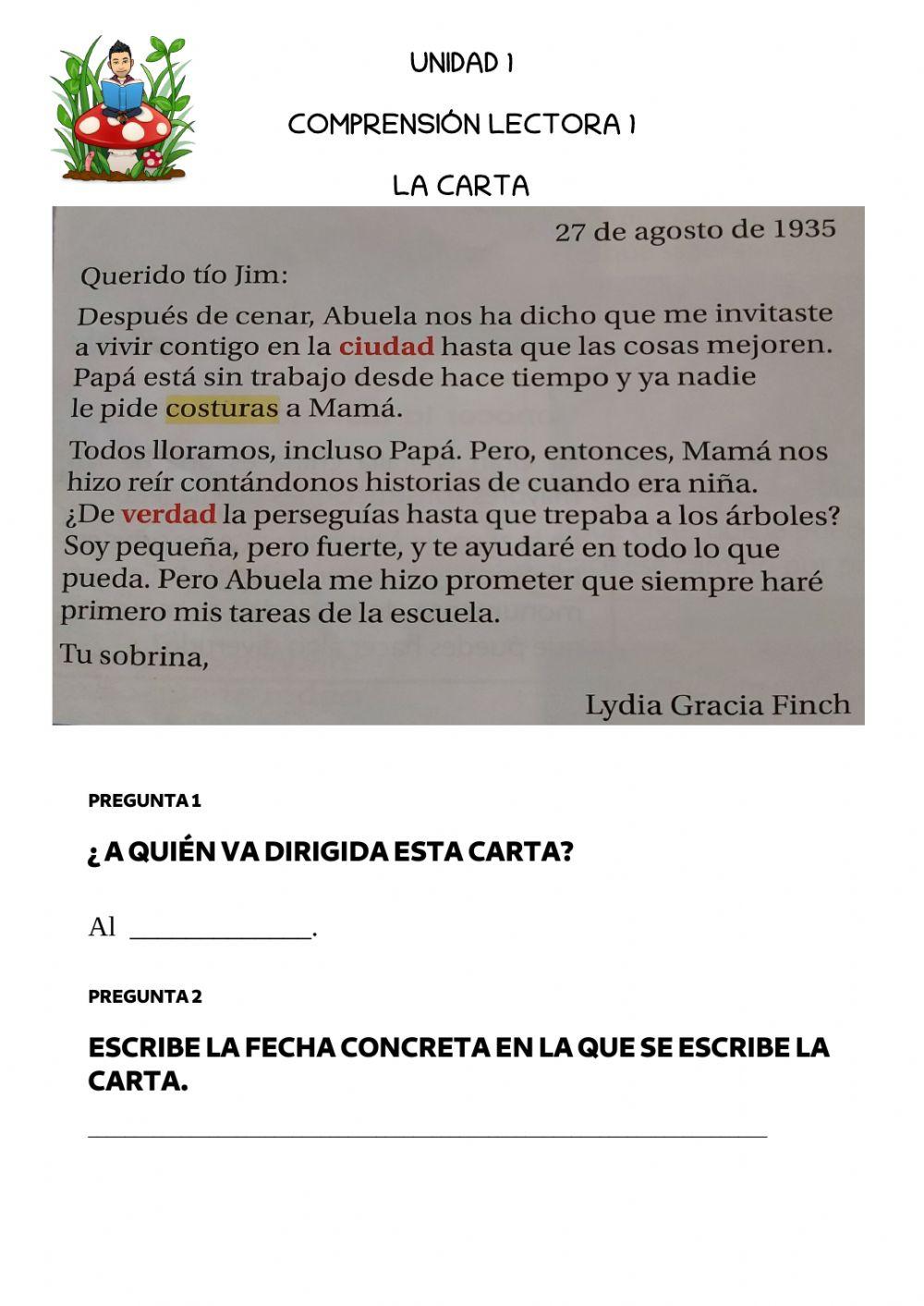 Comprensión lectora 1 t1