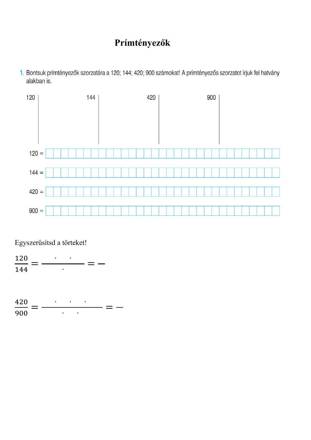 Számok hatvány alakja