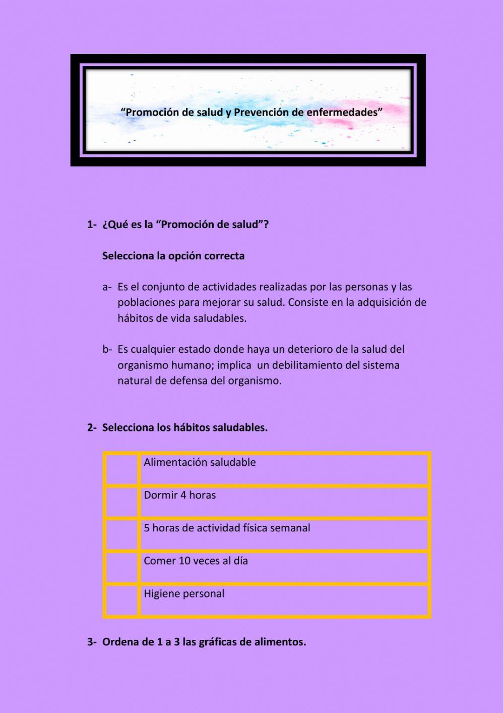 “Promoción de salud y Prevención de enfermedades”