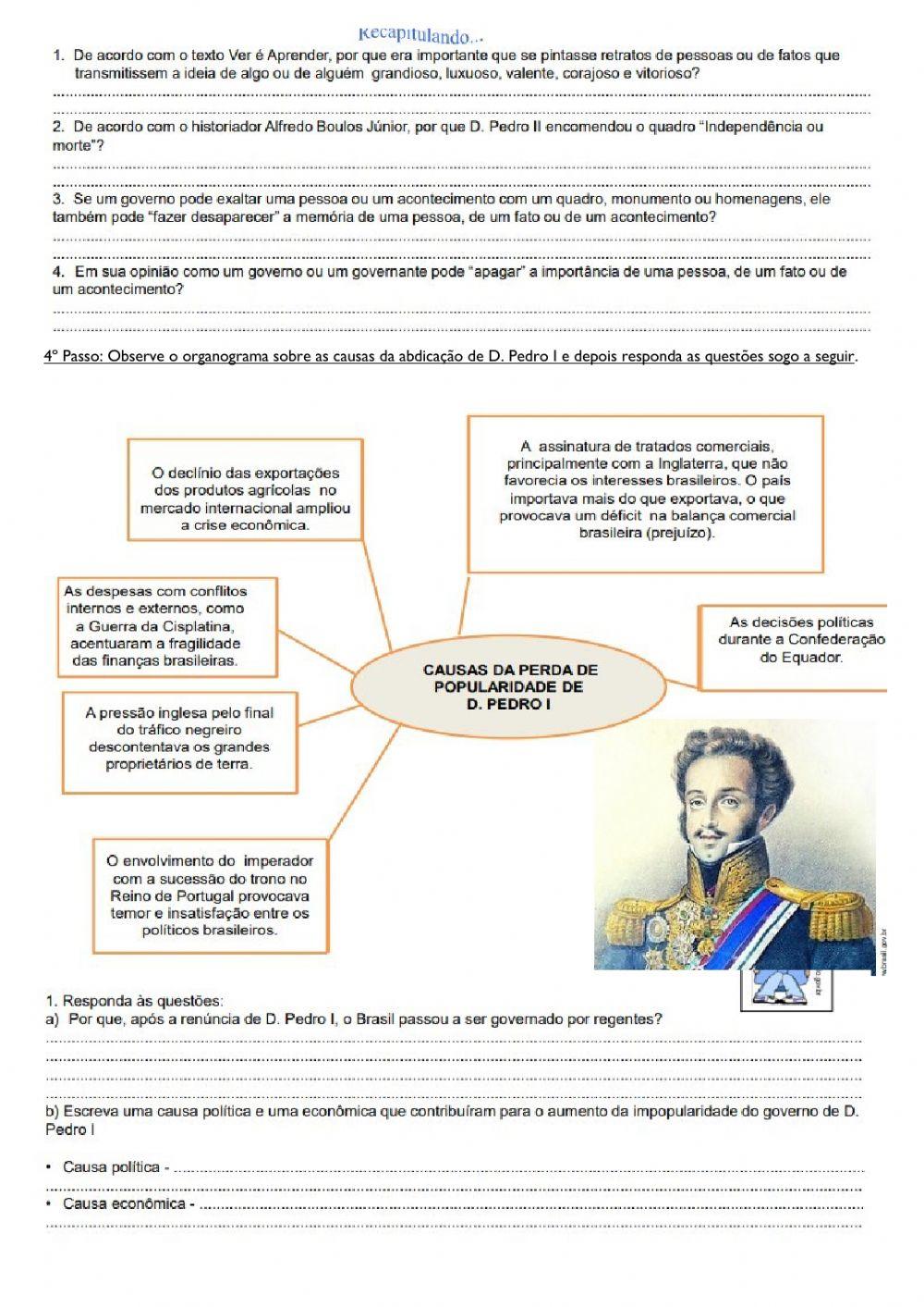 Recuperação História 8 ano