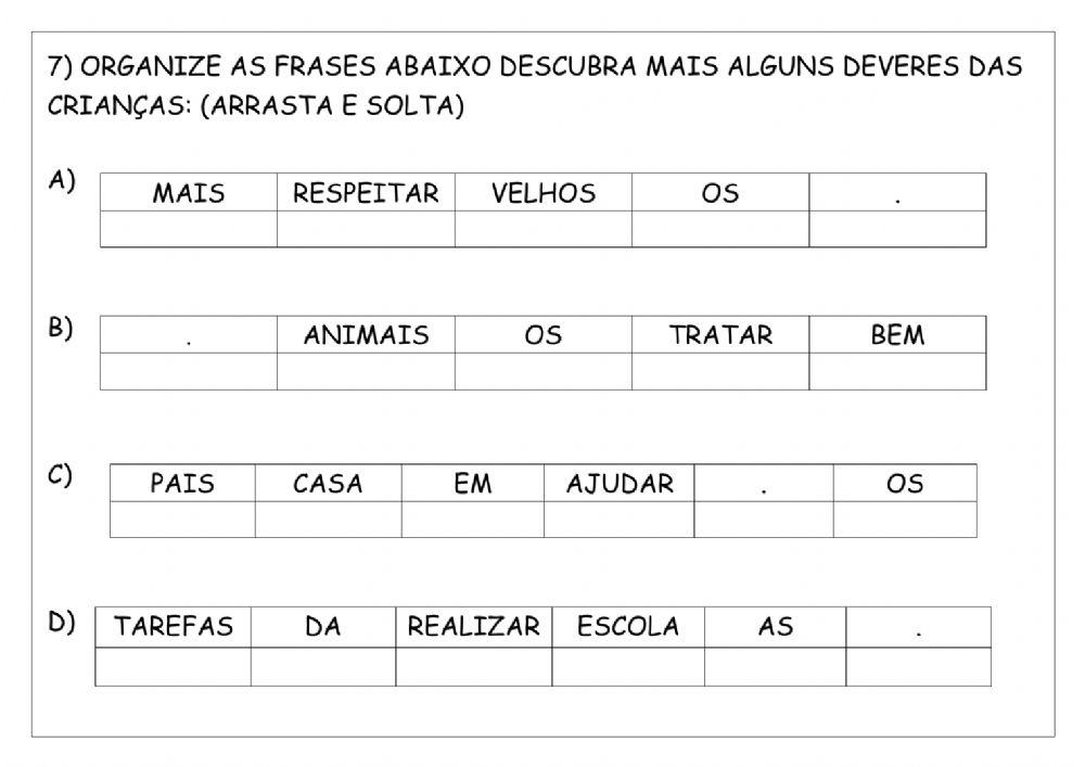 Direitos e deveres das crianças