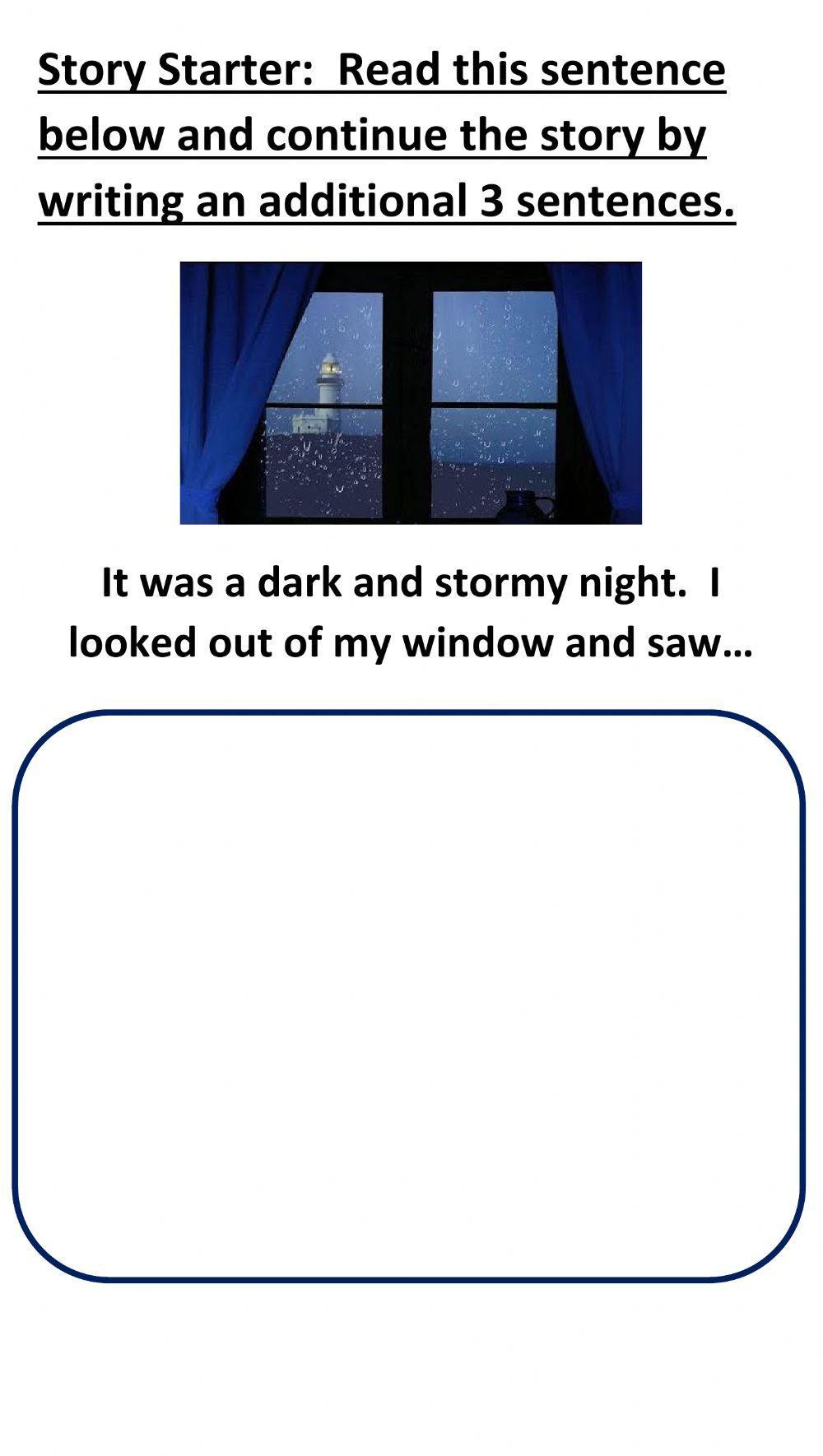 Story Starter 1 Story Starter 1