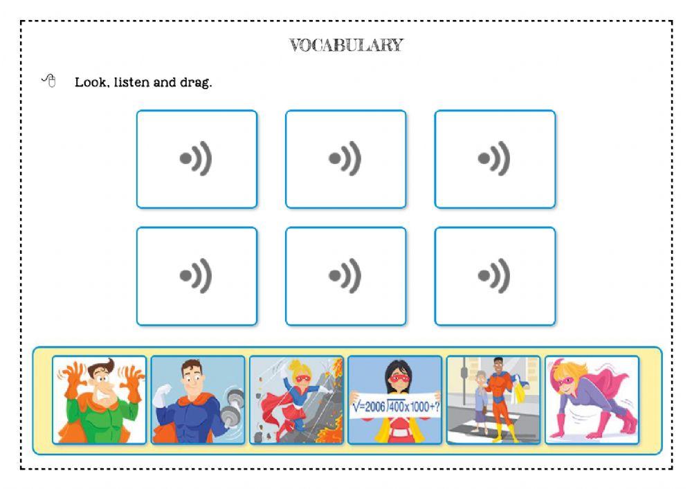Superheroes vocabulary