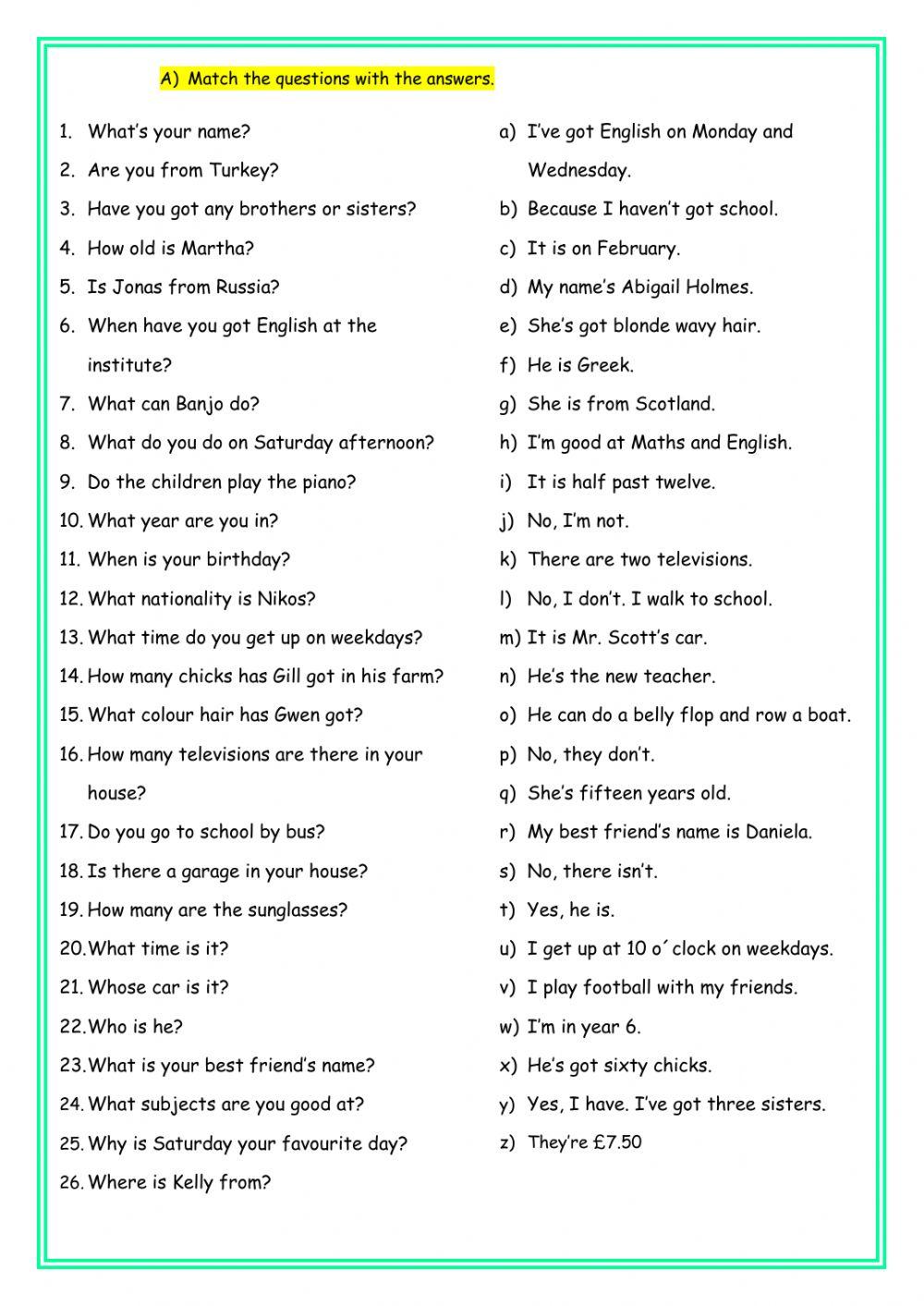 Personal Information