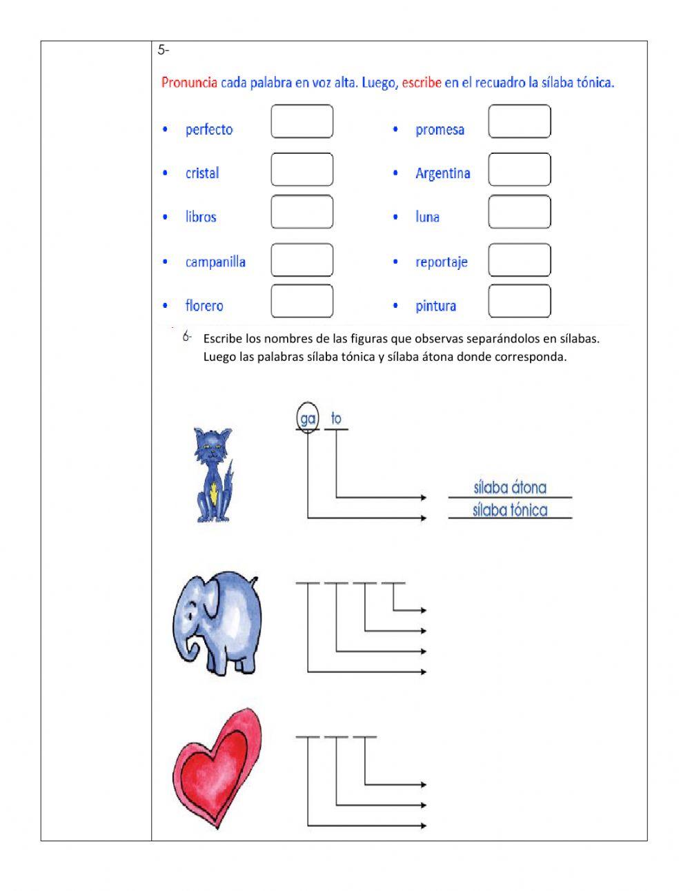 Sílaba tónica y sílaba átona