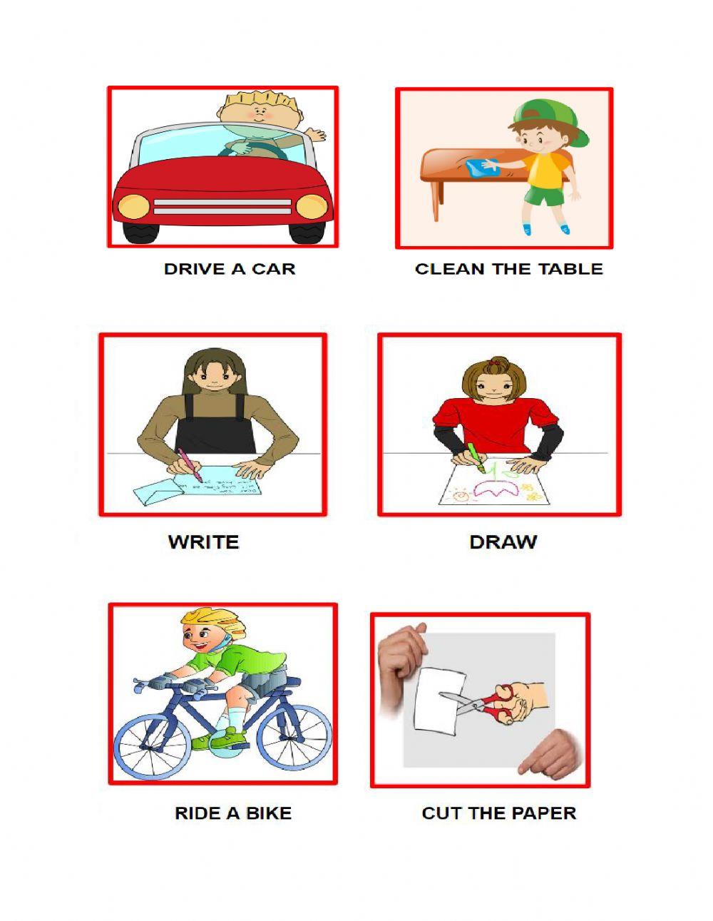 Let s practice the action verbs listening online exercise for live