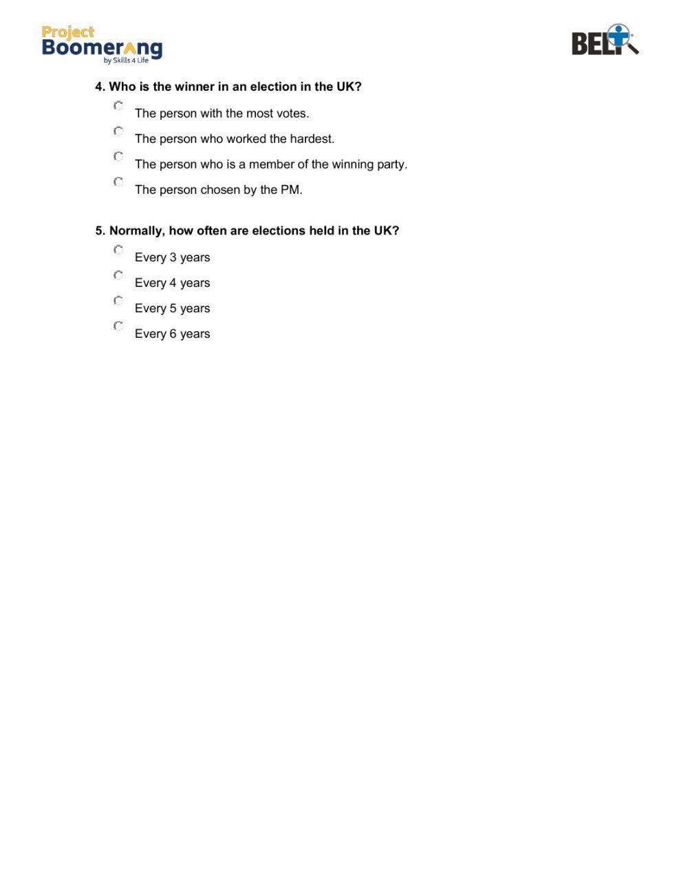 BELT Reading Comprehension Practice Part II