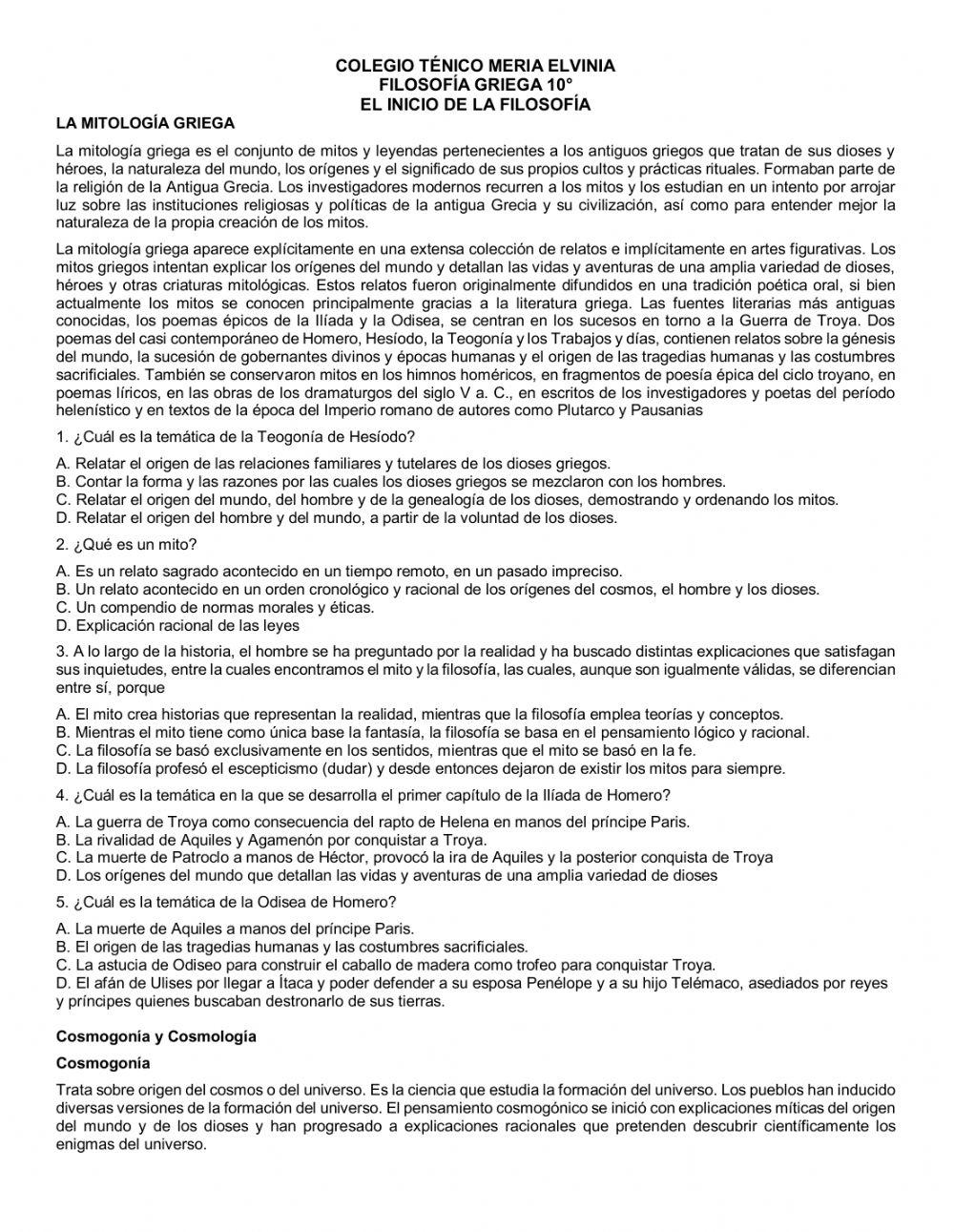 El inicio  de la  filosofía