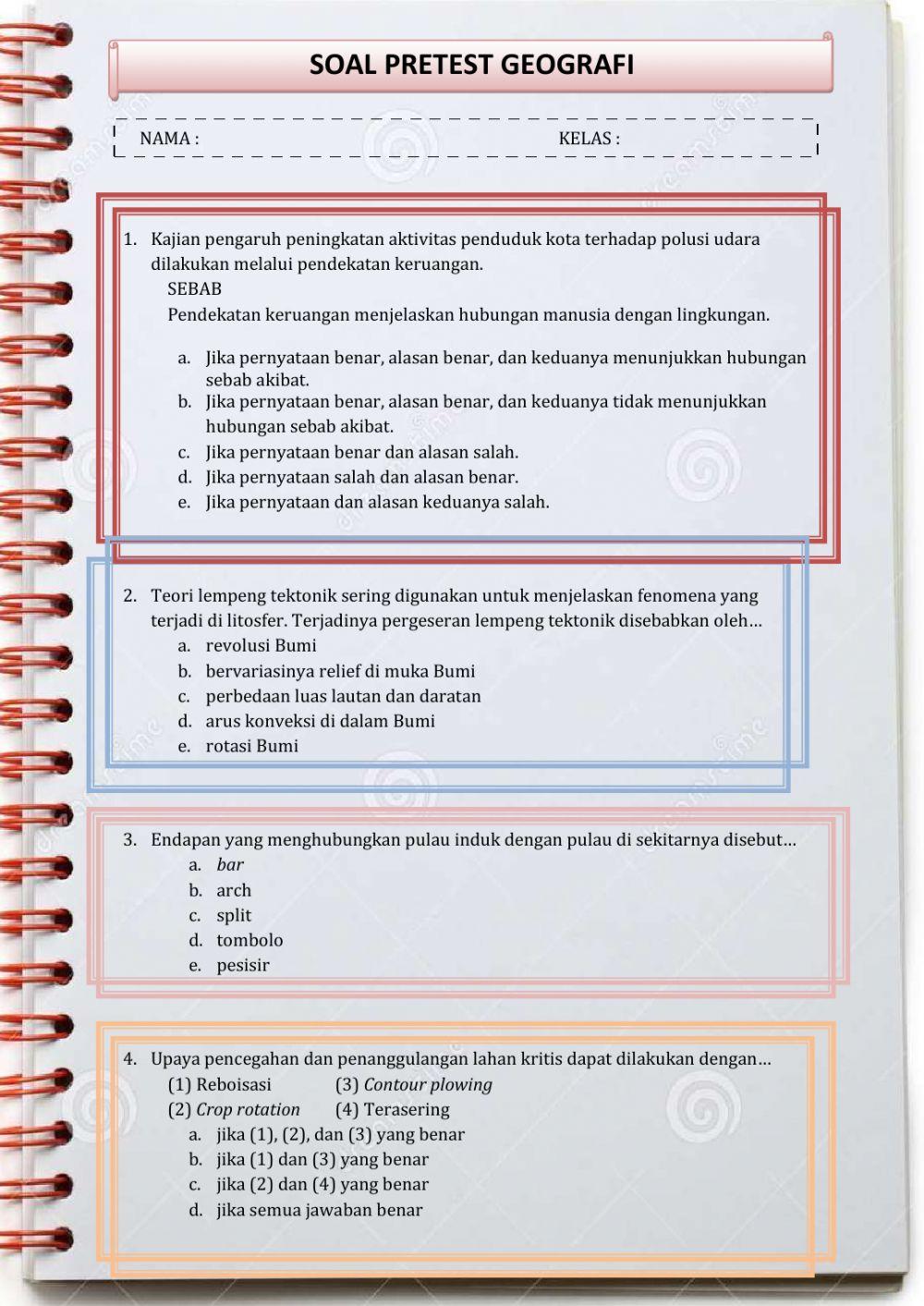 Pendalam minat geografi tes 1