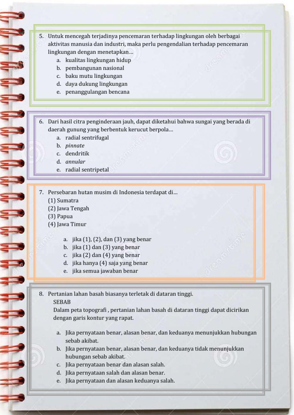 Pendalam minat geografi tes 1