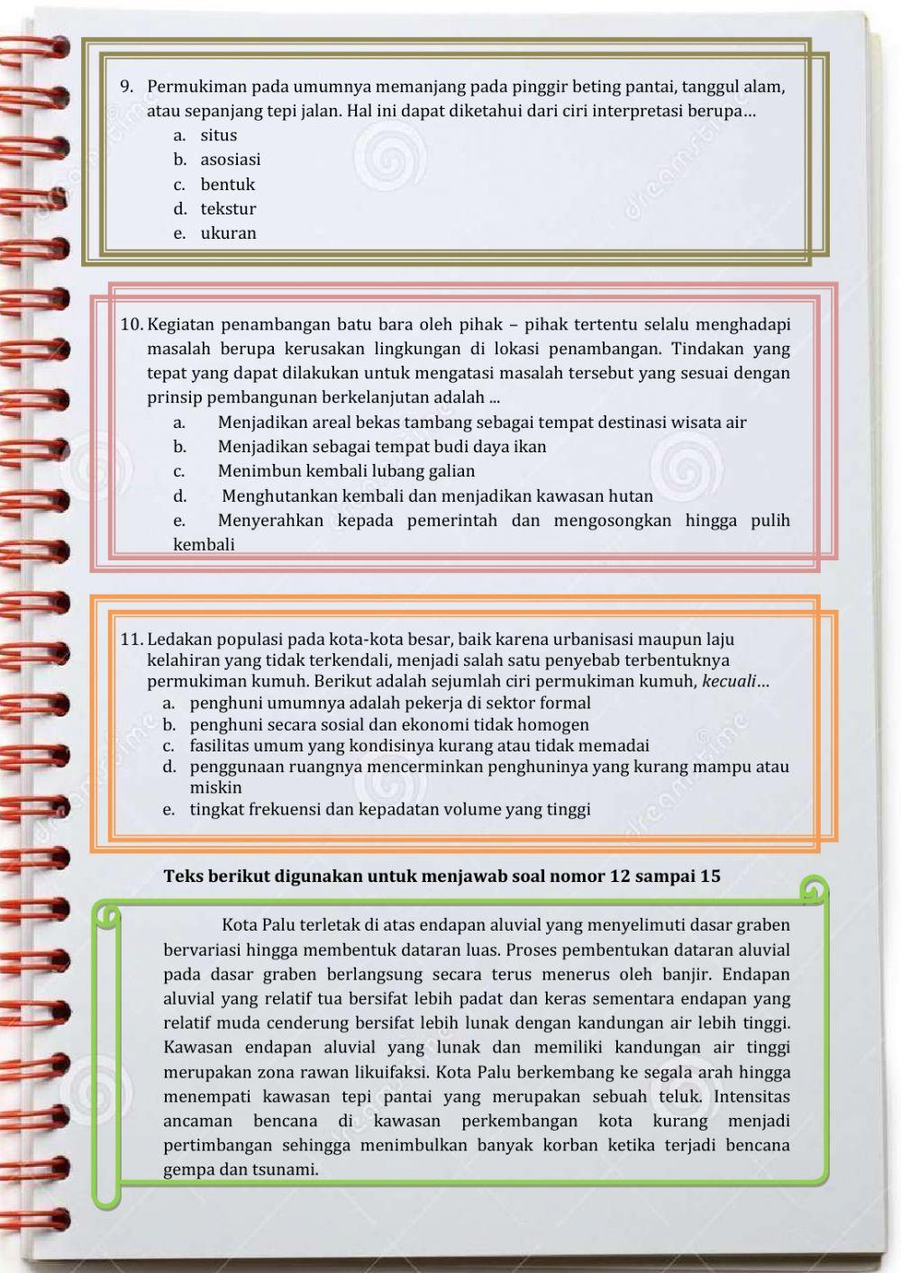 Pendalam minat geografi tes 1