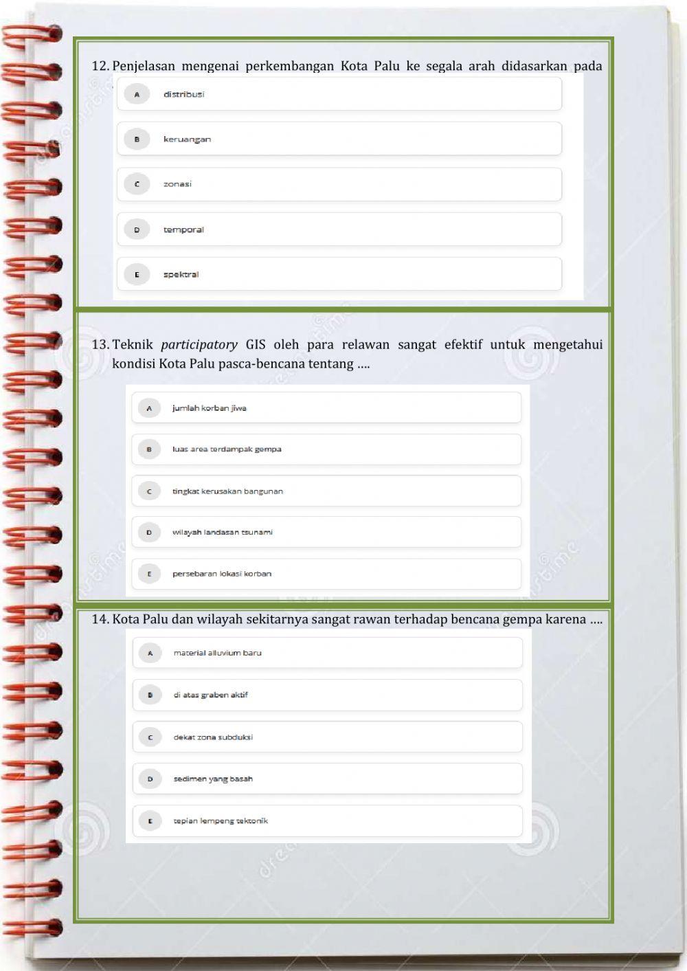 Pendalam minat geografi tes 1