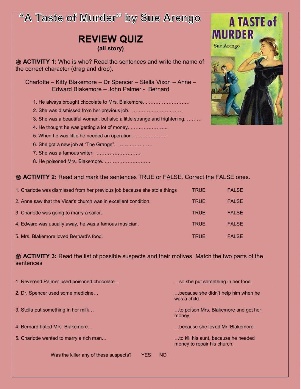 A TASTE OF MURDER: FINAL REVIEW (FULL STORY)