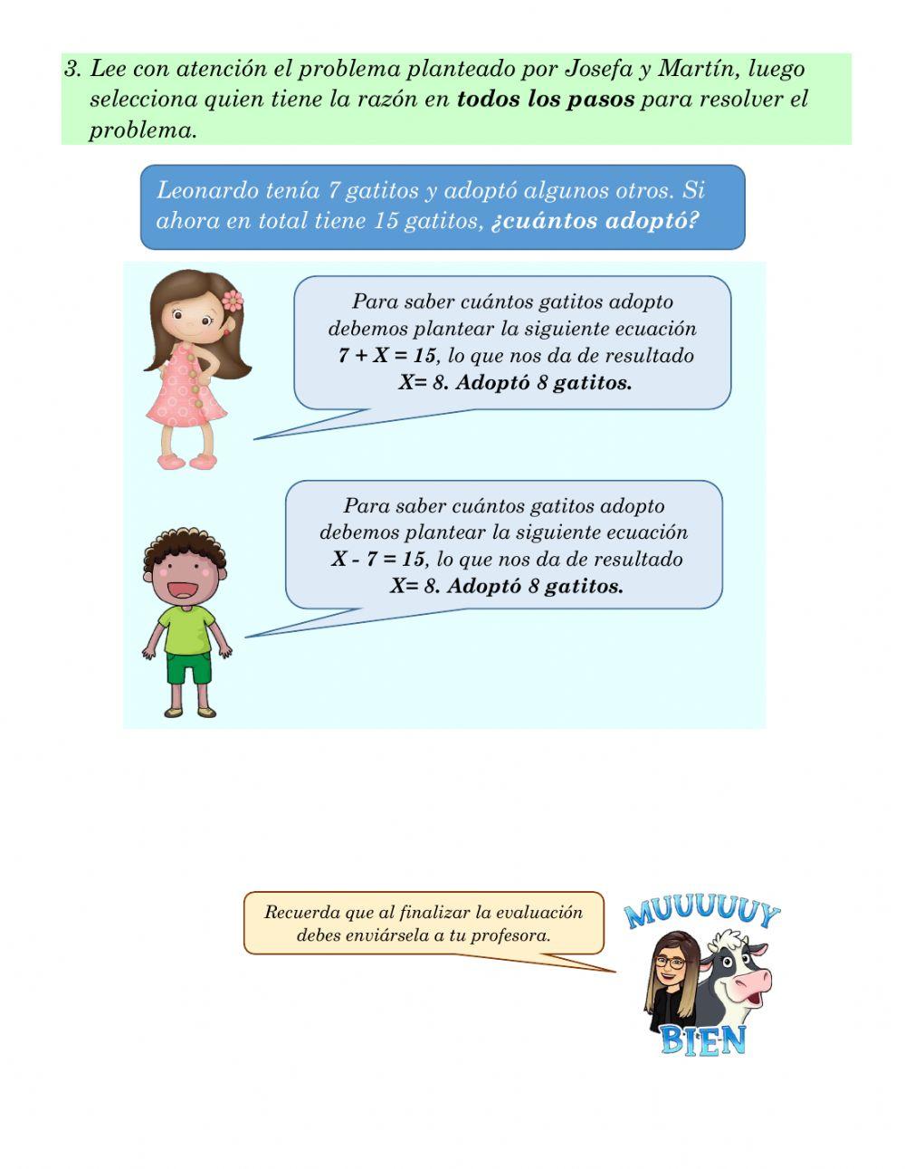 Evaluación ecuaciones