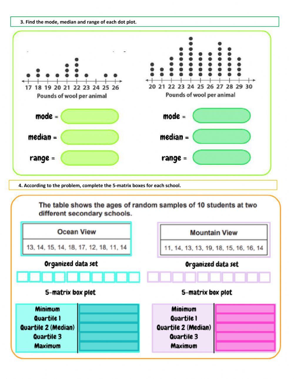 Dot Plots and Box Plots