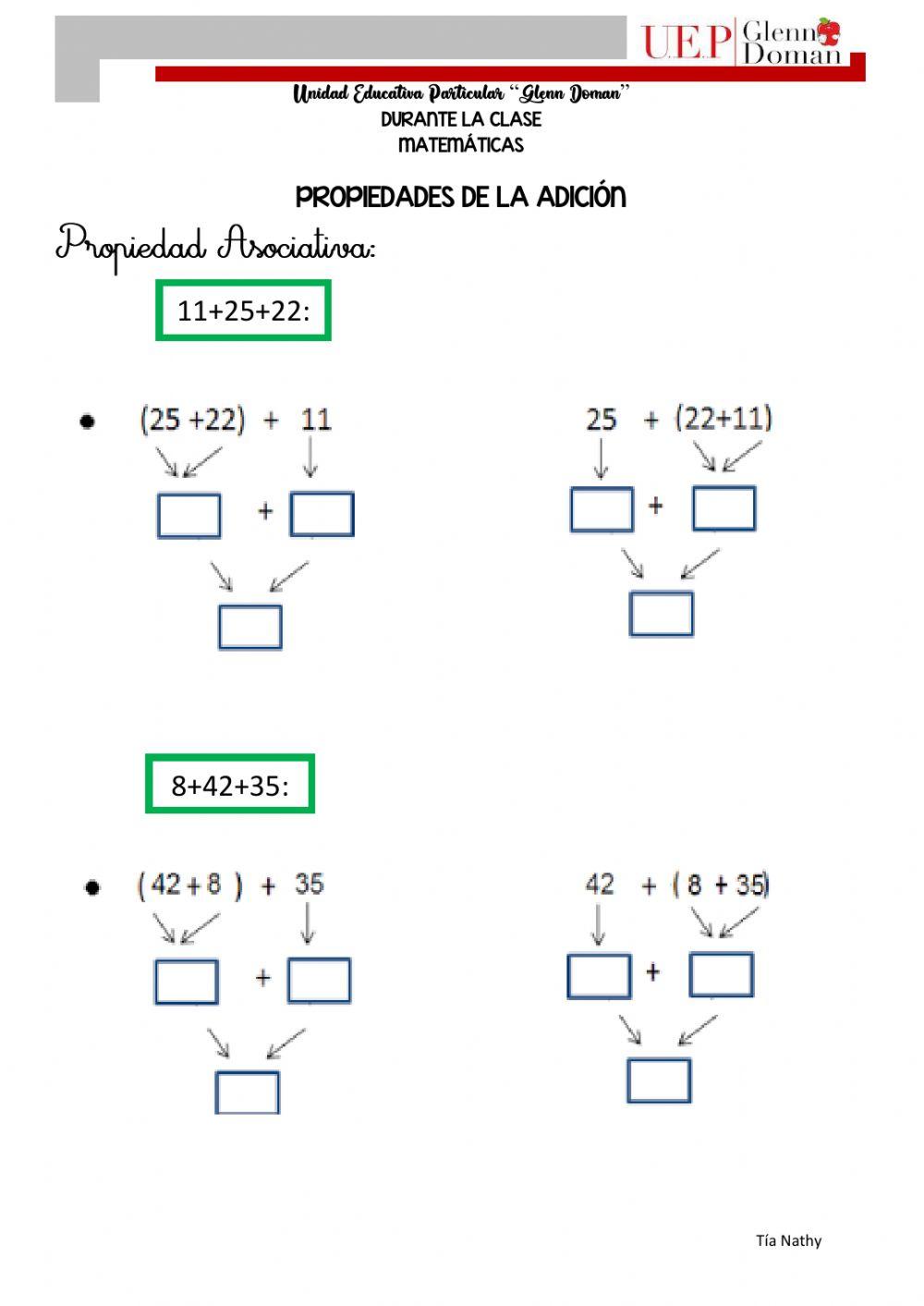 Propiedades de la adición