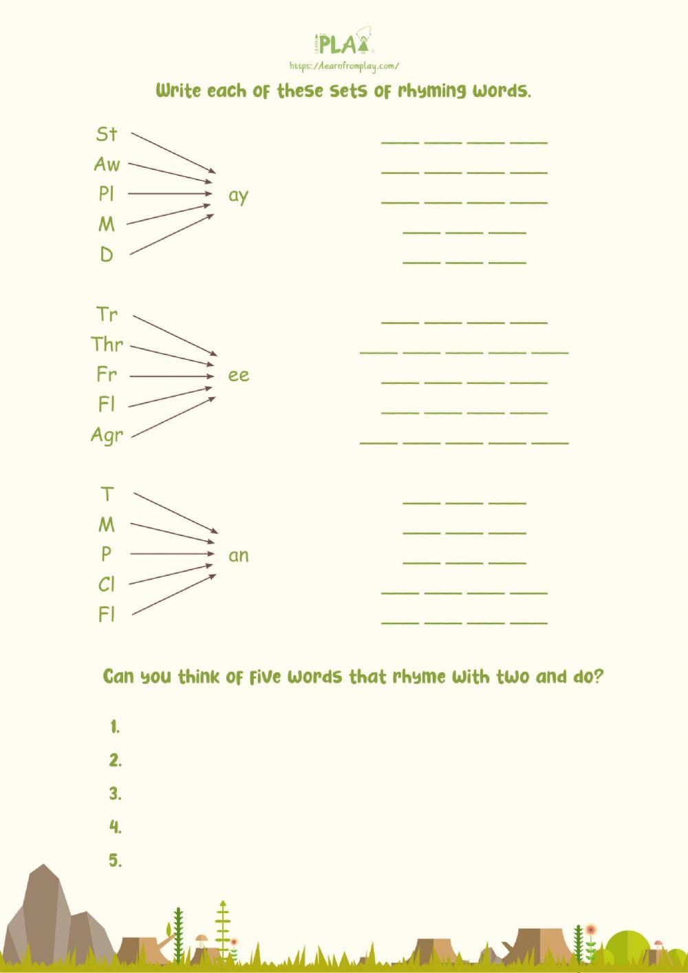 There's A Rang-Tan In My Bedroom - Rhyming Words