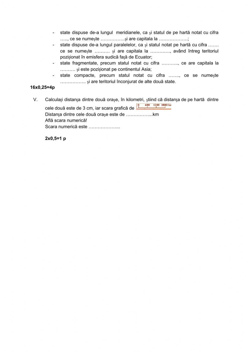 Test secvențial Cunoașterea lumii în care trăim