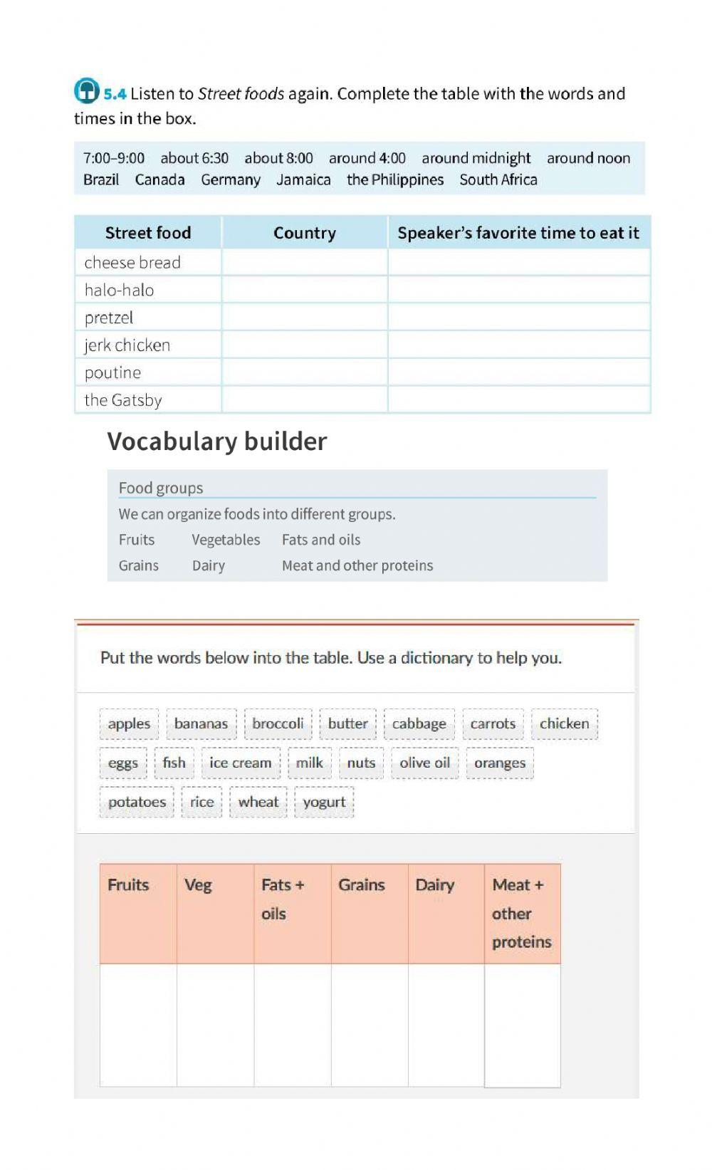 Unit 5: Taste Practice