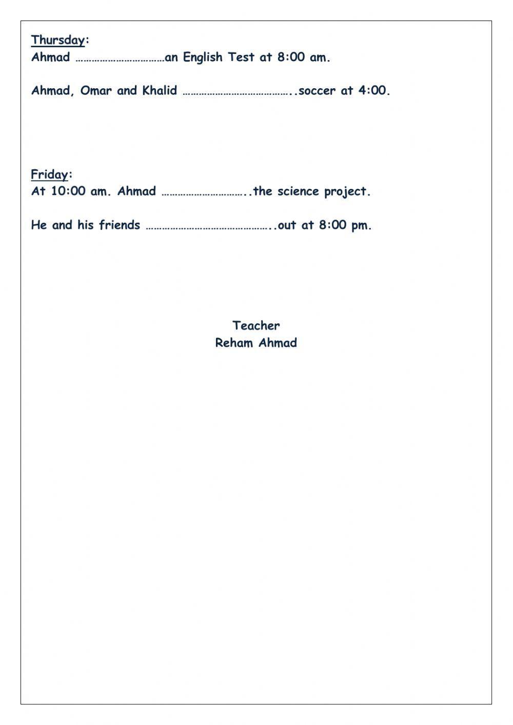 Present continuous for future