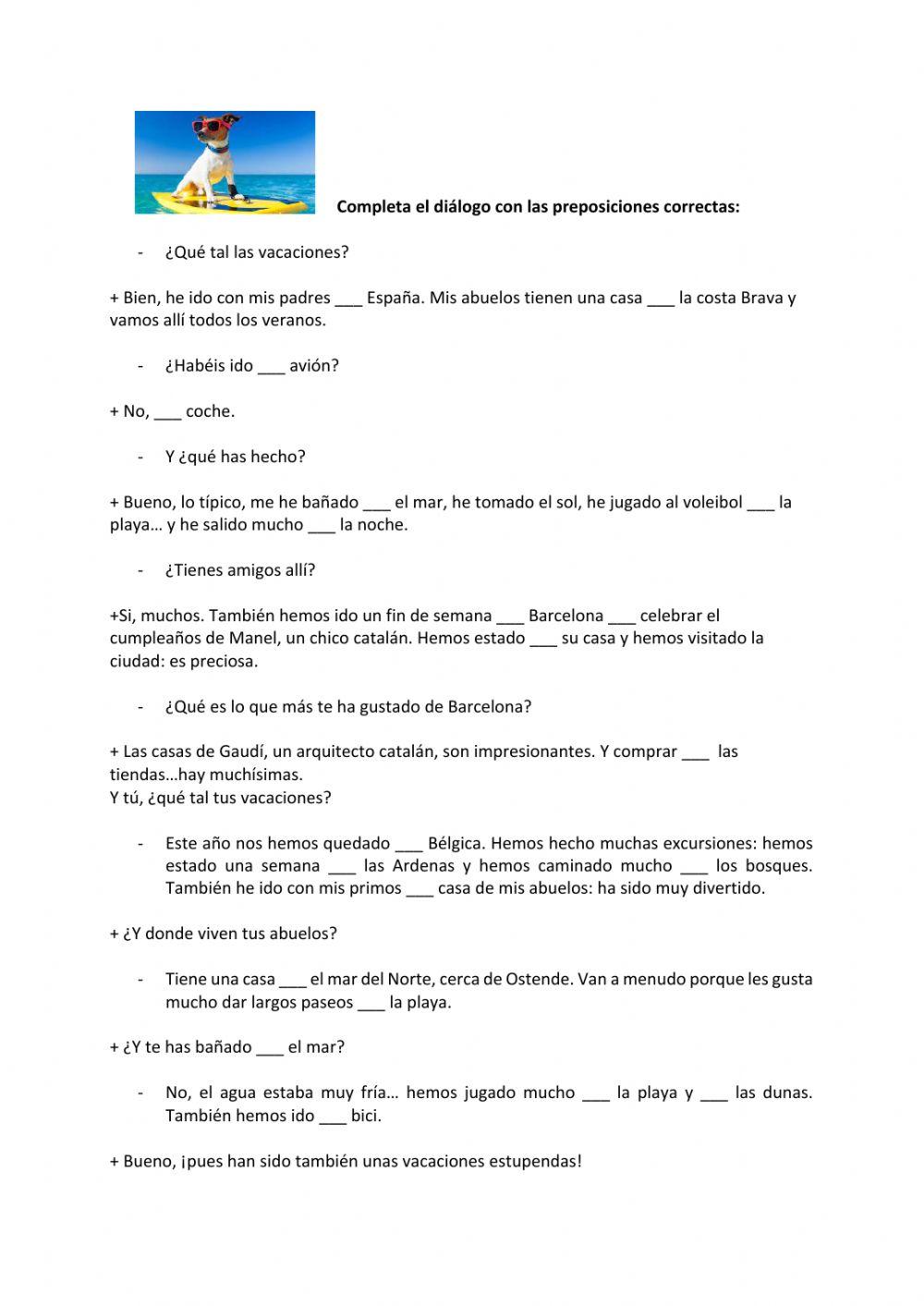 ¿Qué tal las vacaciones?