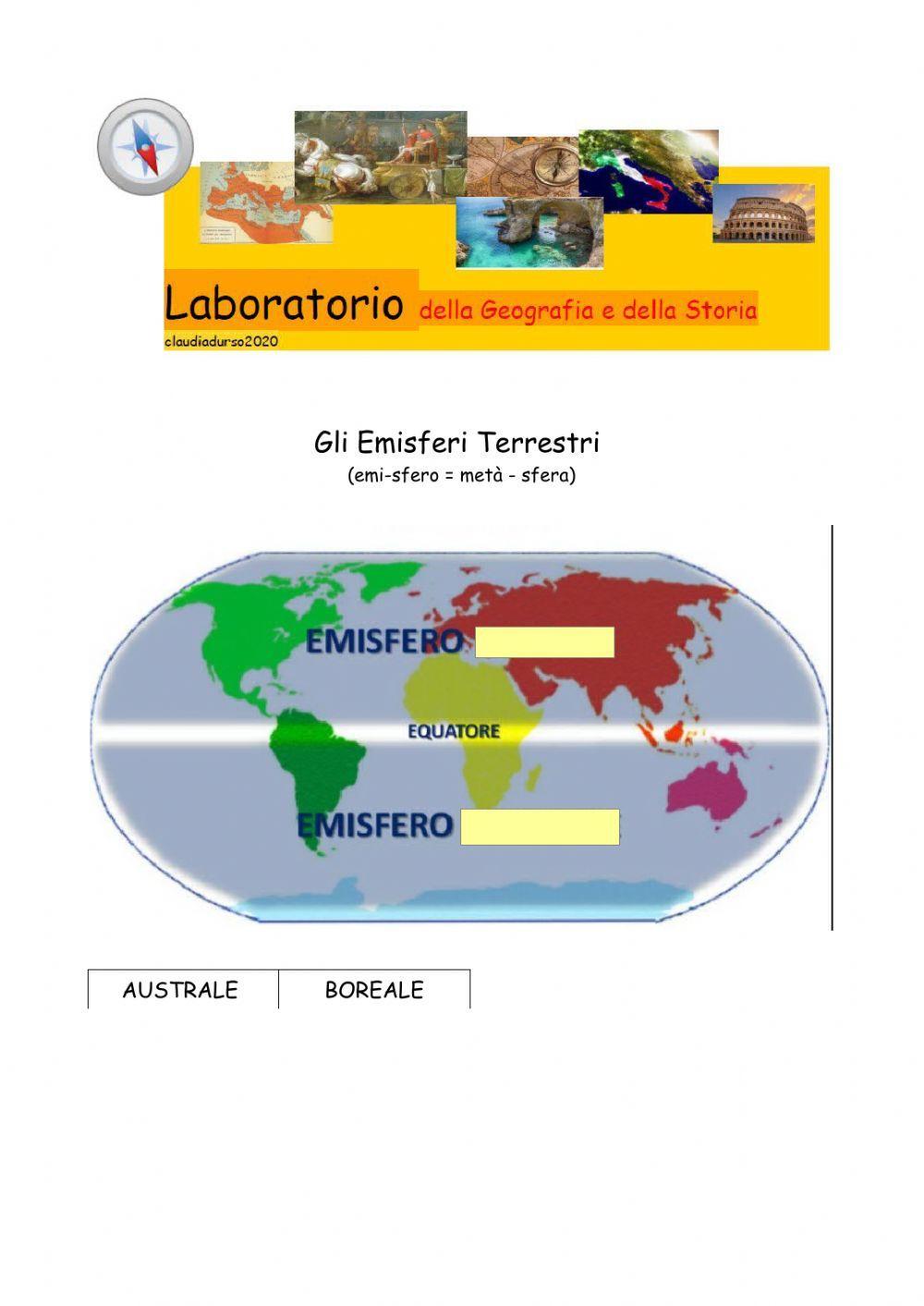 Gli Emisferi Terrestri