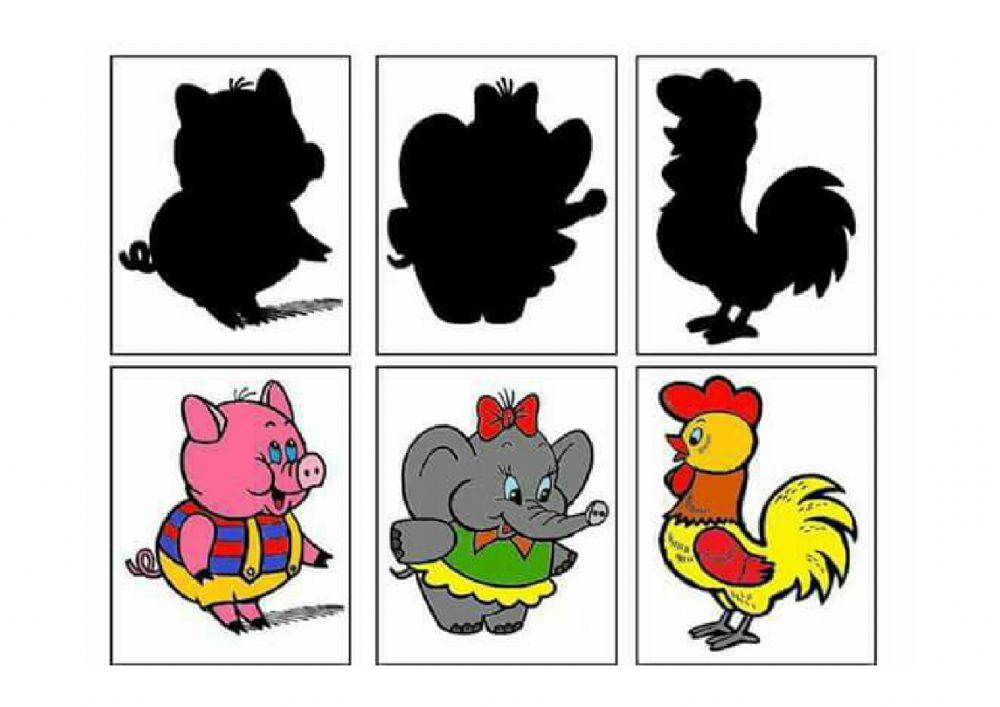 Relacione o desenha a sombra