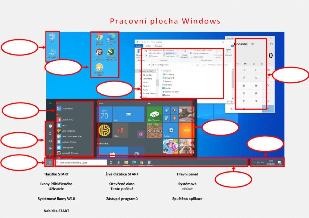 ICT - Pracovní plocha Windows 10