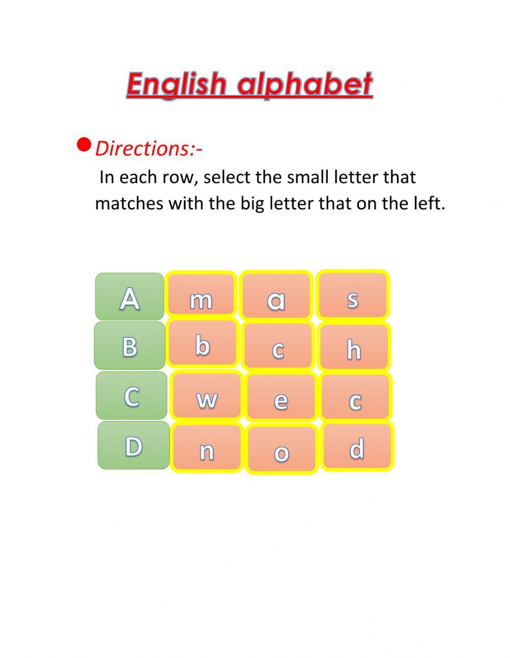 English language alphabet