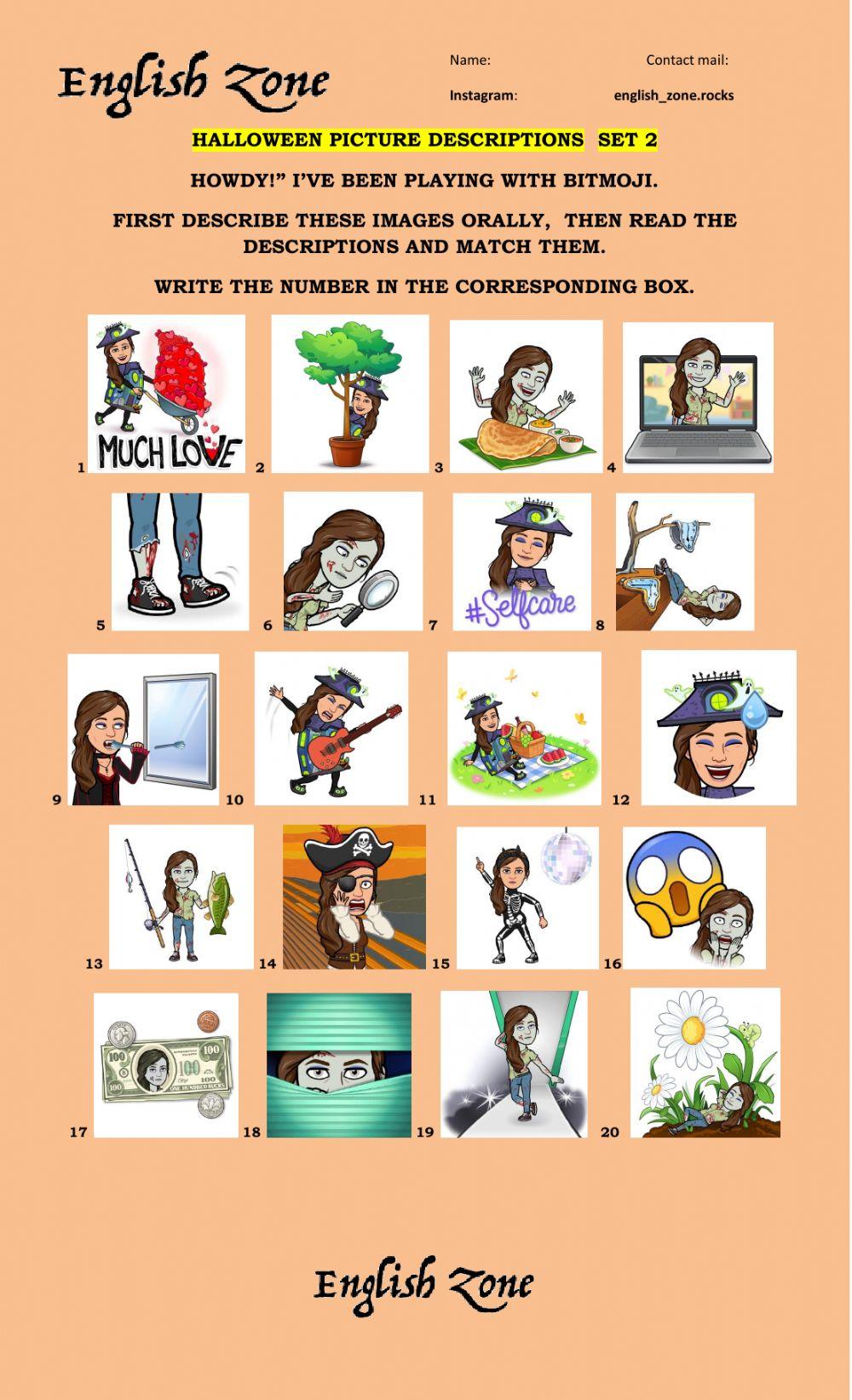 Halloween - Picture Descriptions - set 2