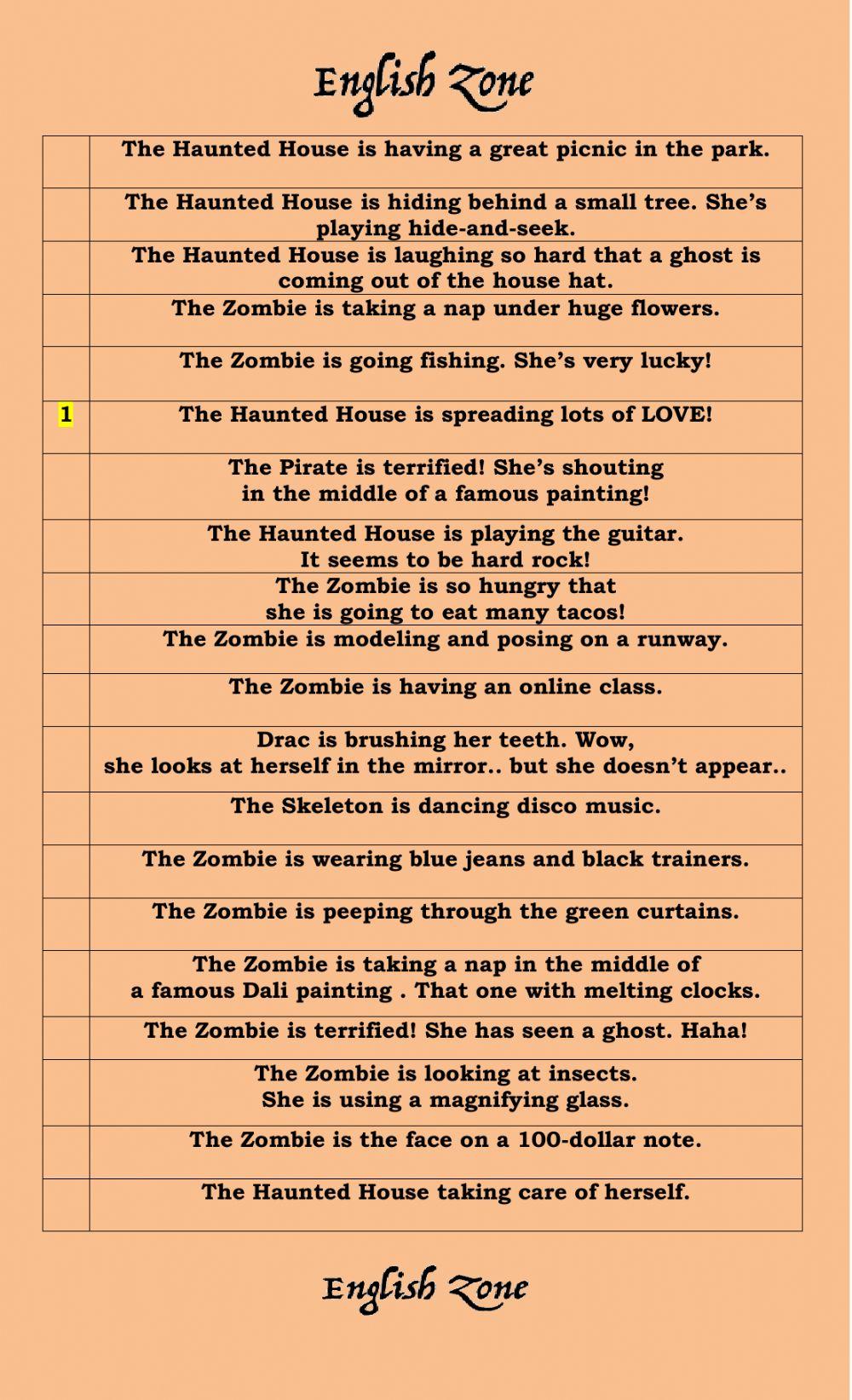 Halloween - Picture Descriptions - set 2