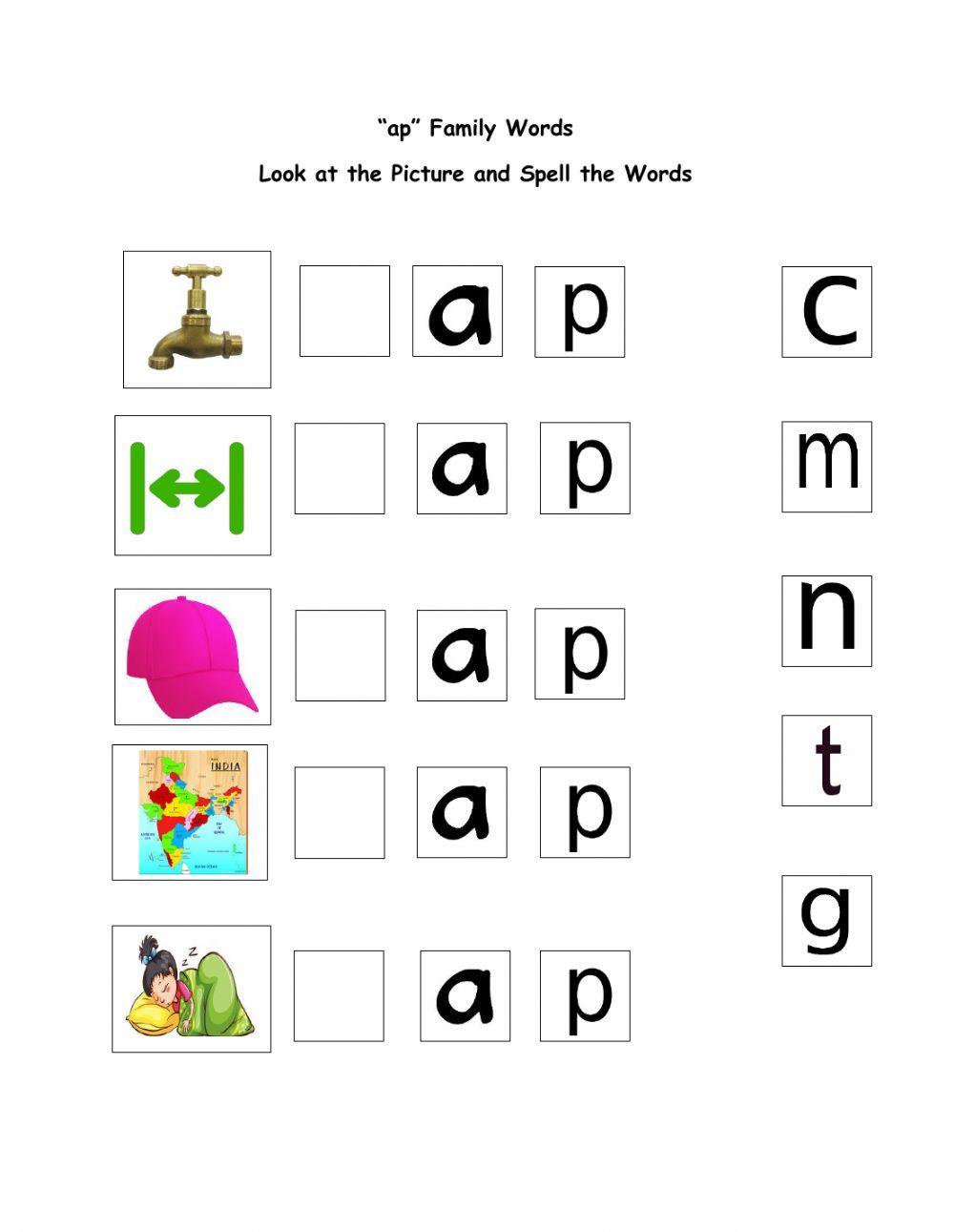 CVC Words - ap Family