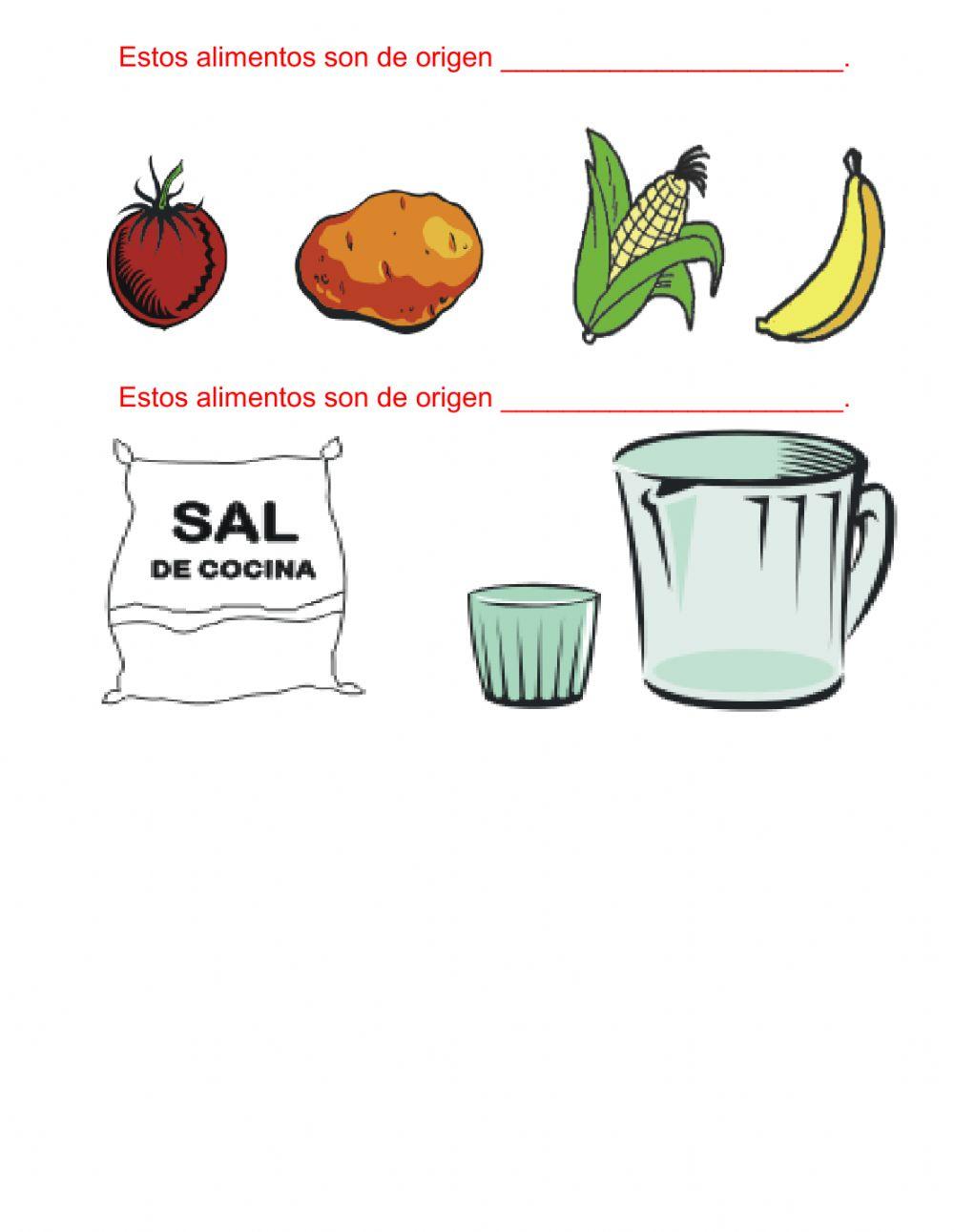 Origen de los alimentos