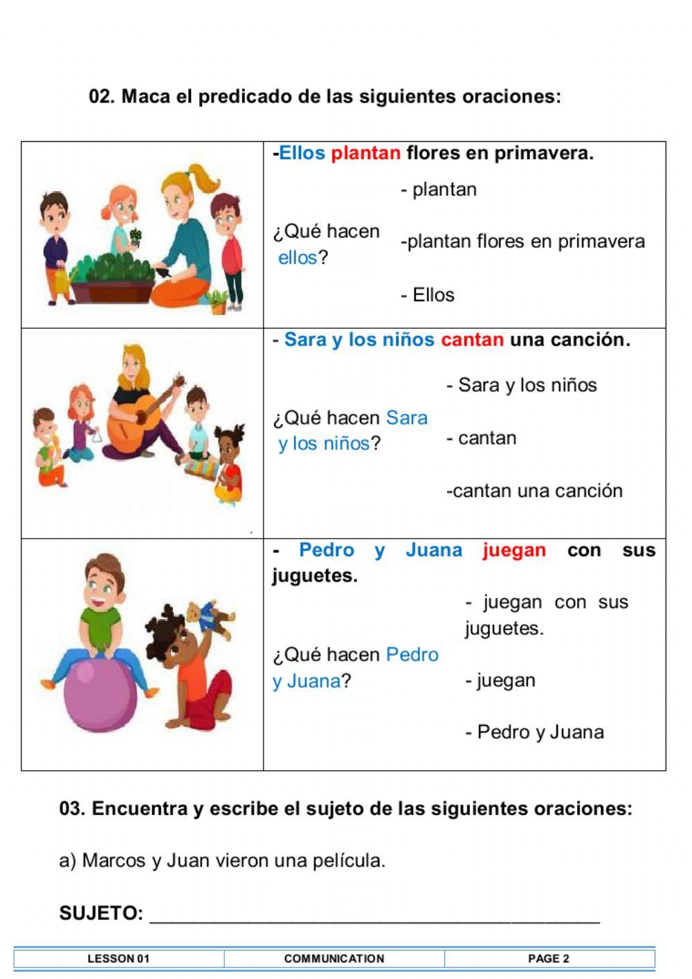 Partes de la oración