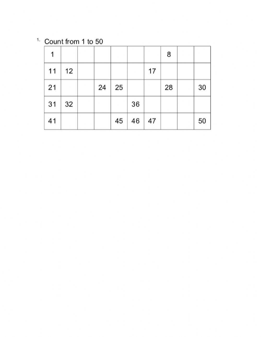 Counting 4 worksheet live worksheets