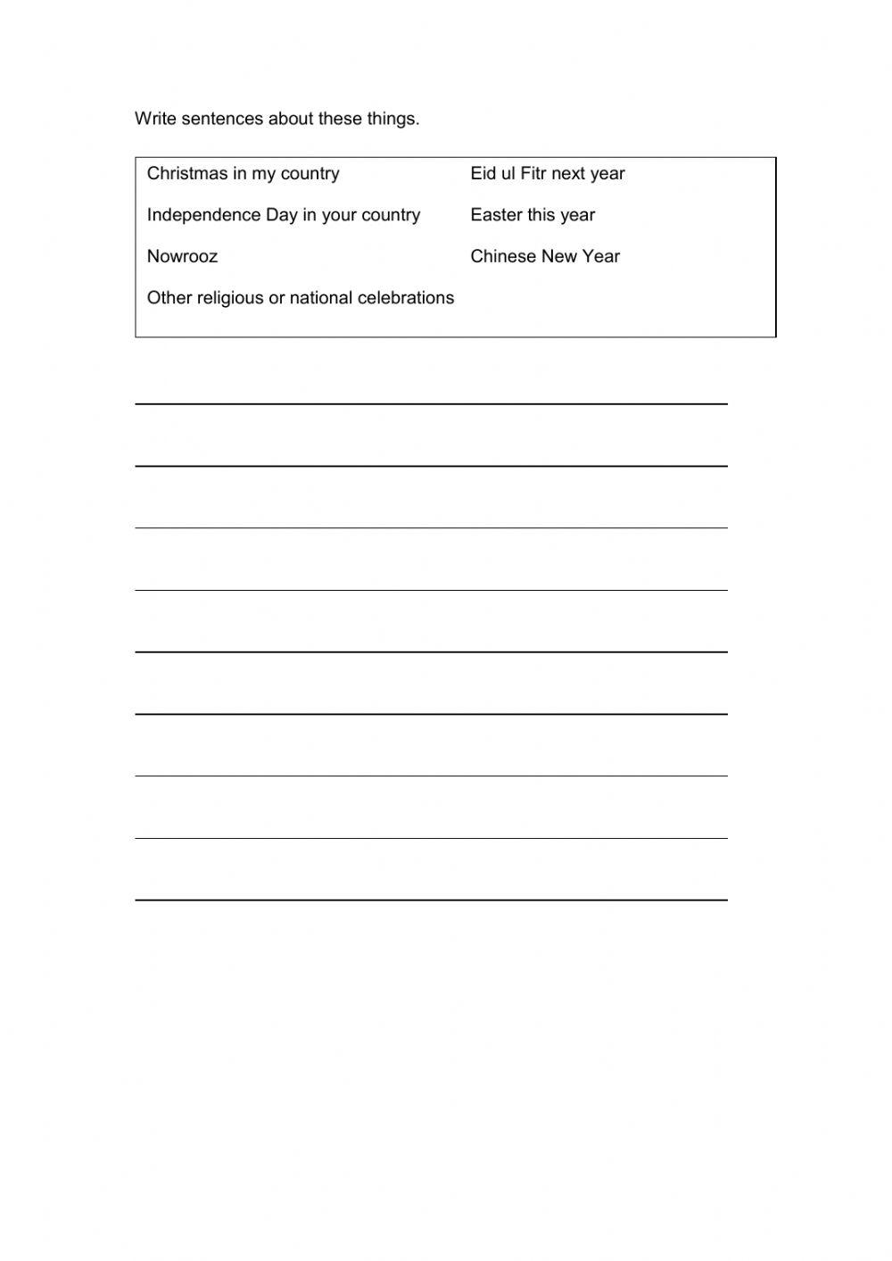 Months and Dates Revision