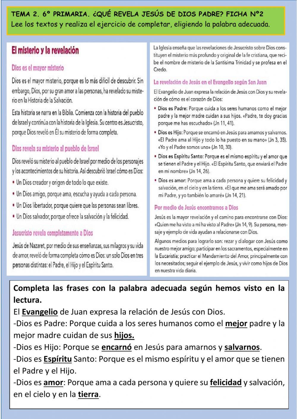 TEMA 2 6º de Primaria Al-Ándalus Utrera.La Santísima Trinidad