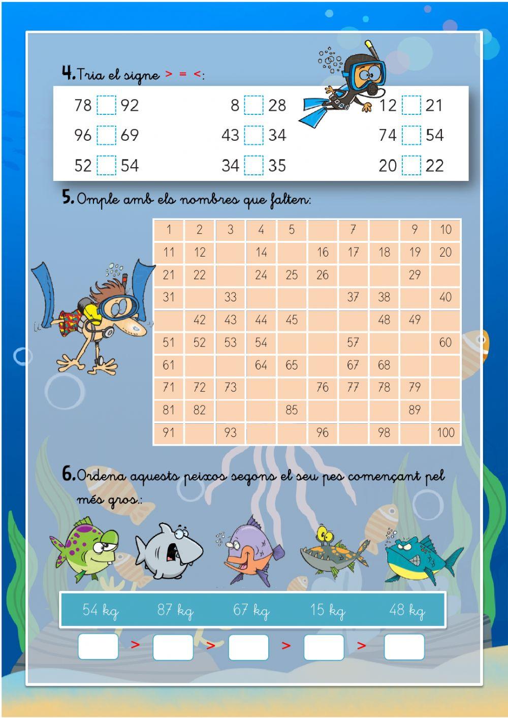 NUMERACIÓ FINS 99 NUMERACIÓ FINS 99