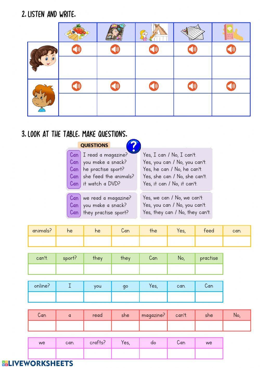 ROOFTOPS 6 - UNIT 1 - RULES - CAN - CAN'T 