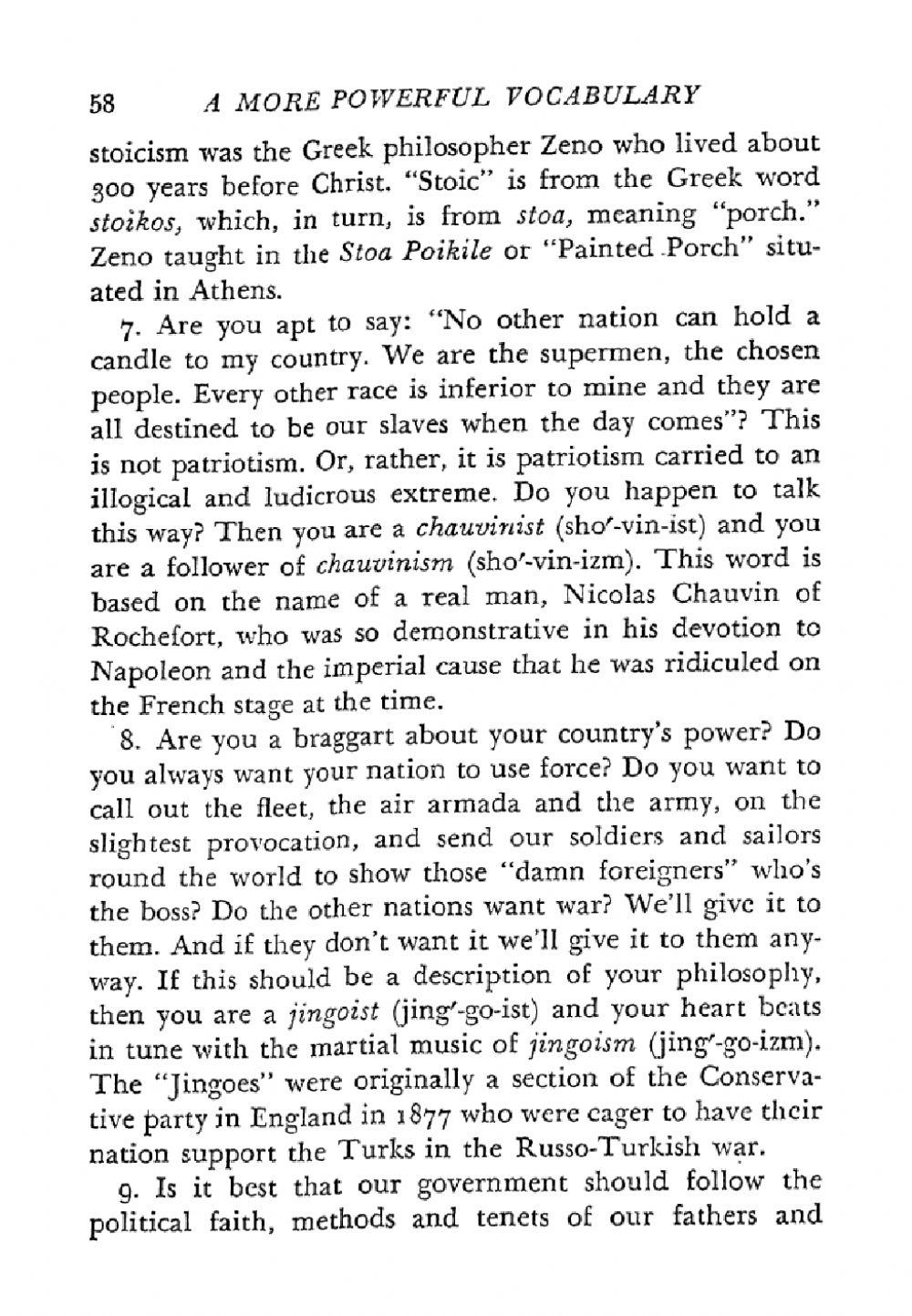 Words about theories