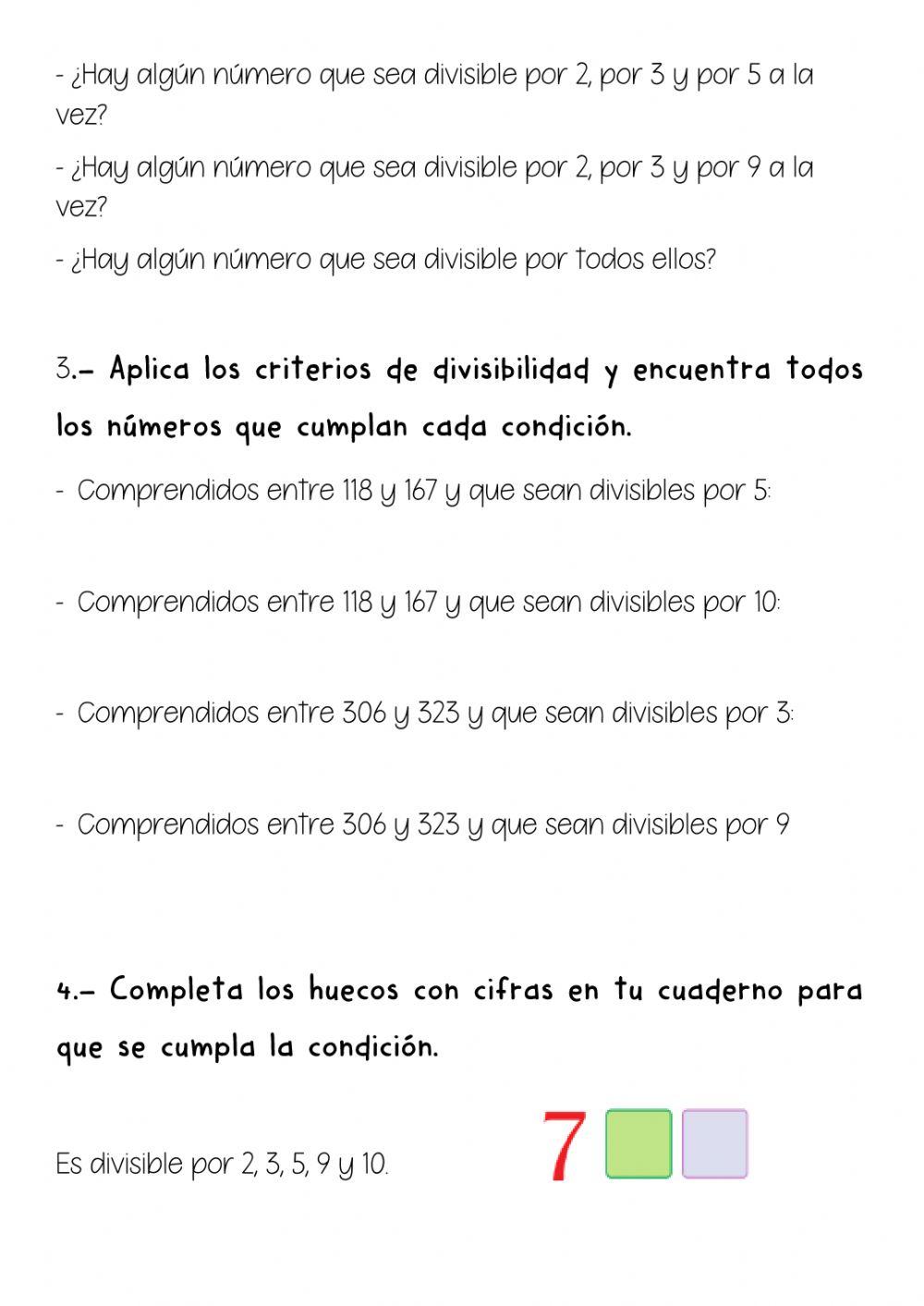 Criterios de divisibilidad 1