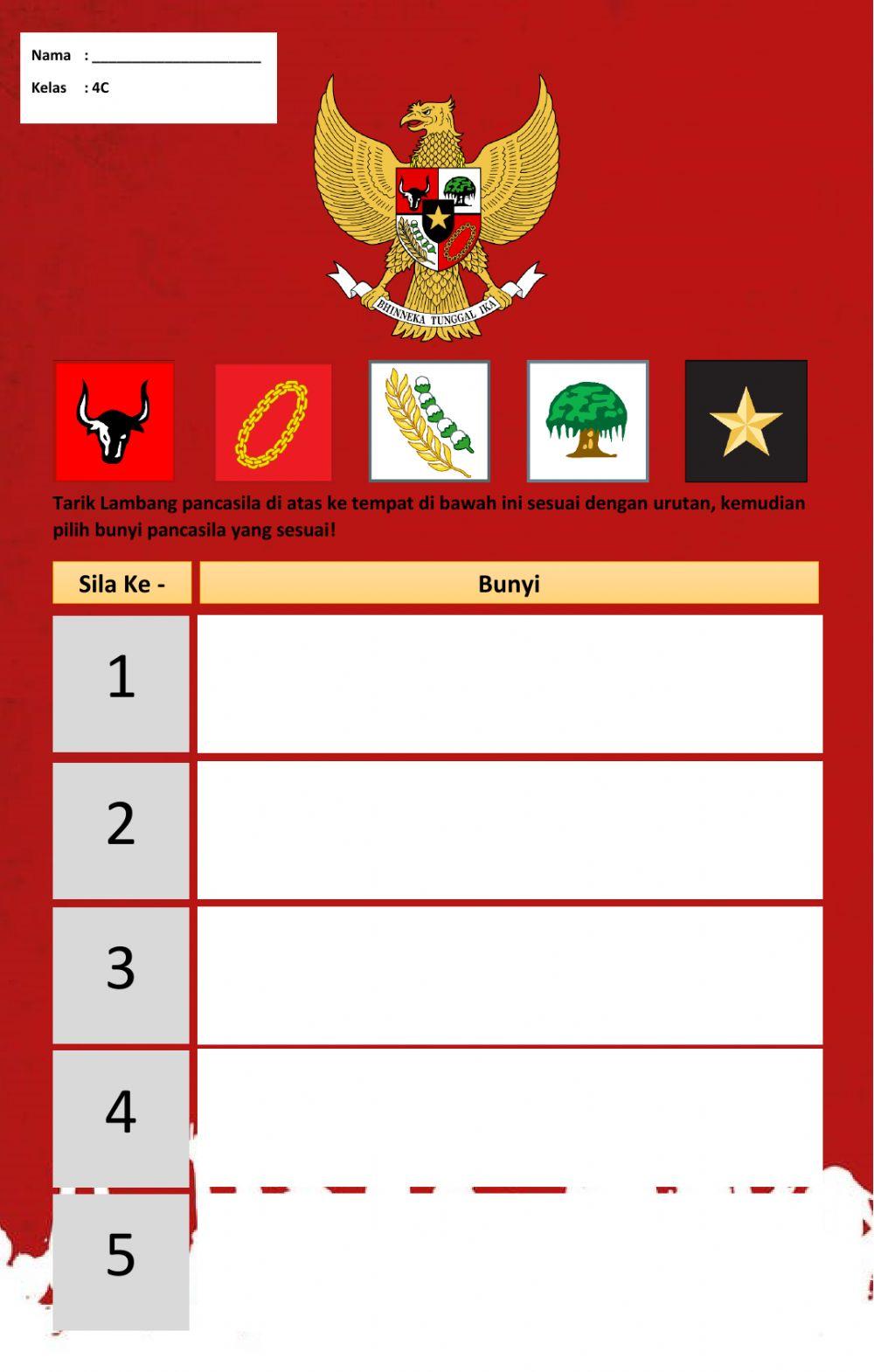 Lambang dan Bunyi Pancasila