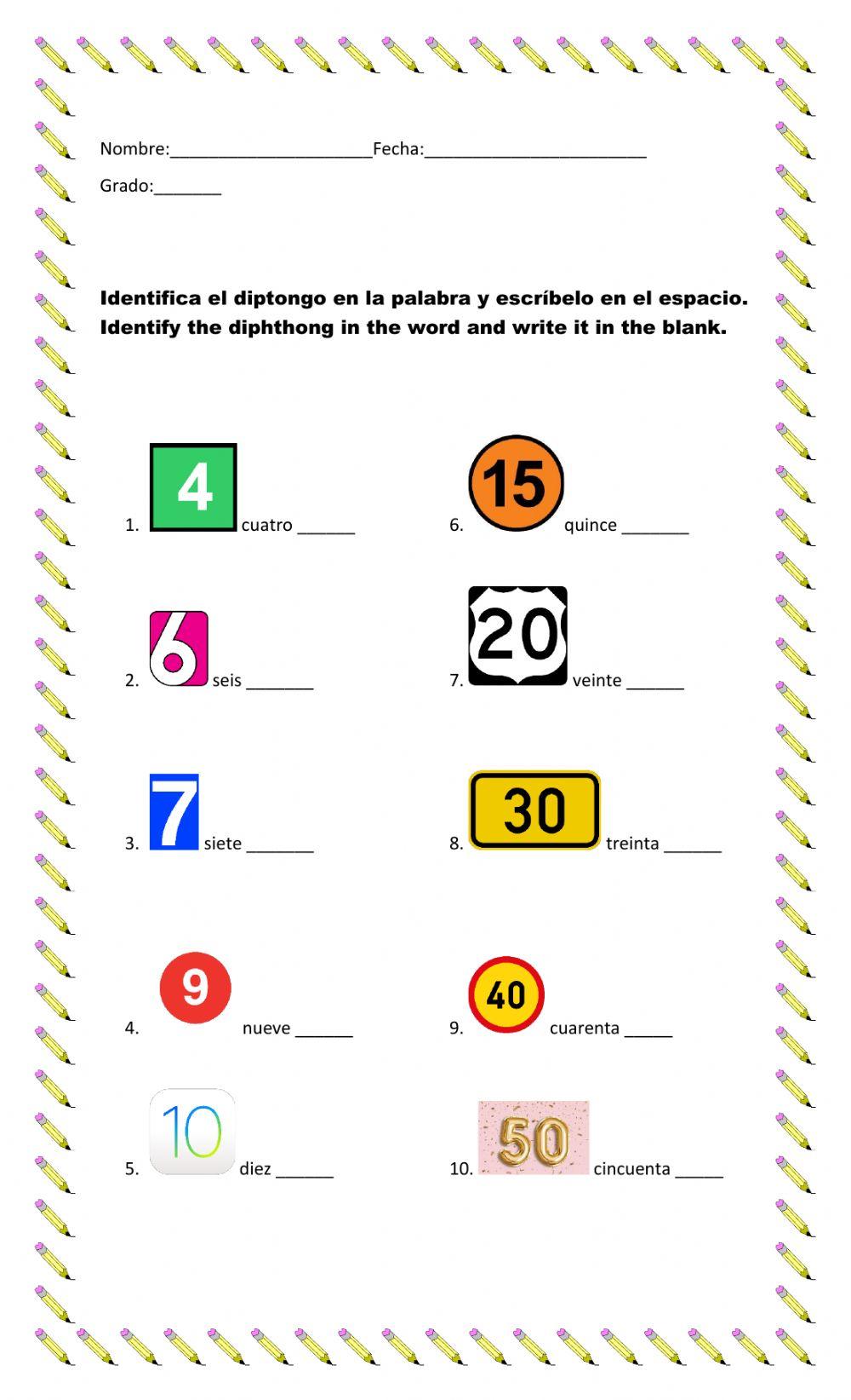 Los diptongos Grade 6 The phonetic system