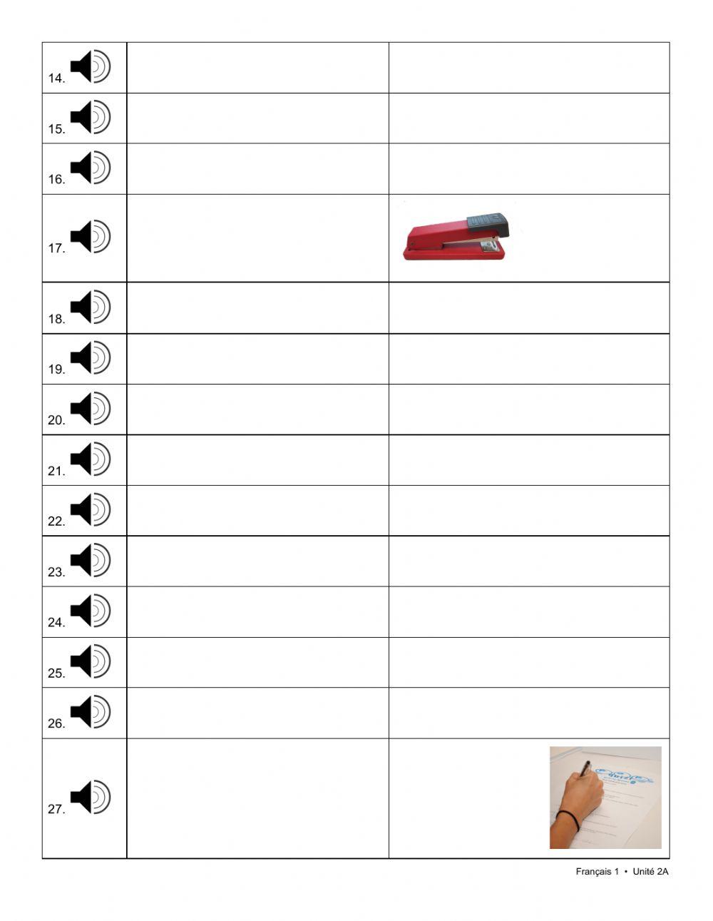La salle de classe à l'orale